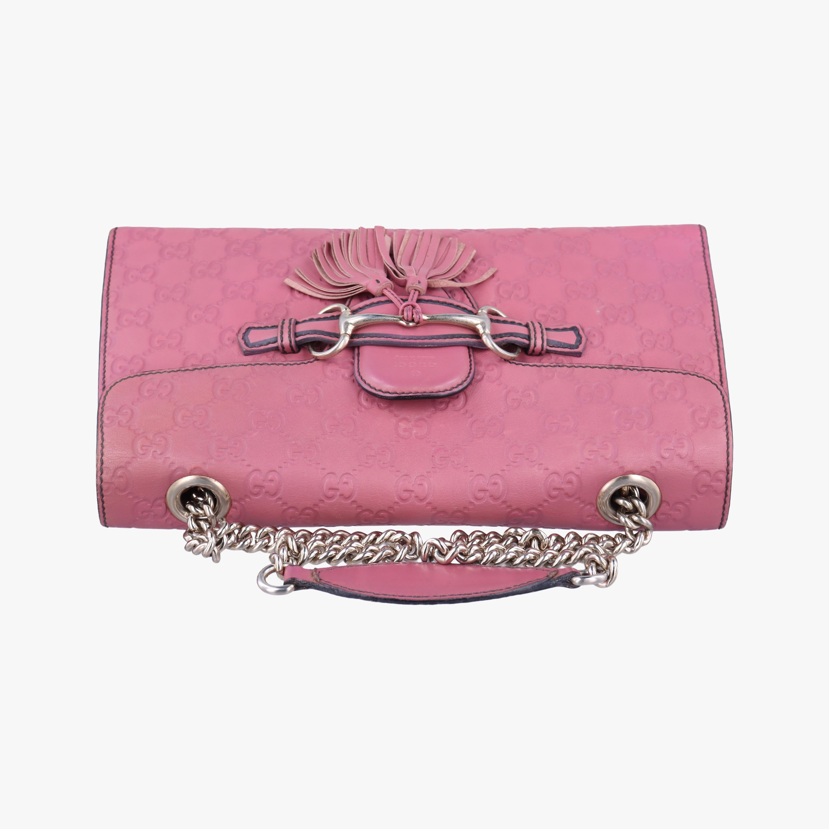 Pre-owned Gucci Emily Pink Leather 295402 shoulderbag | stylenewstar