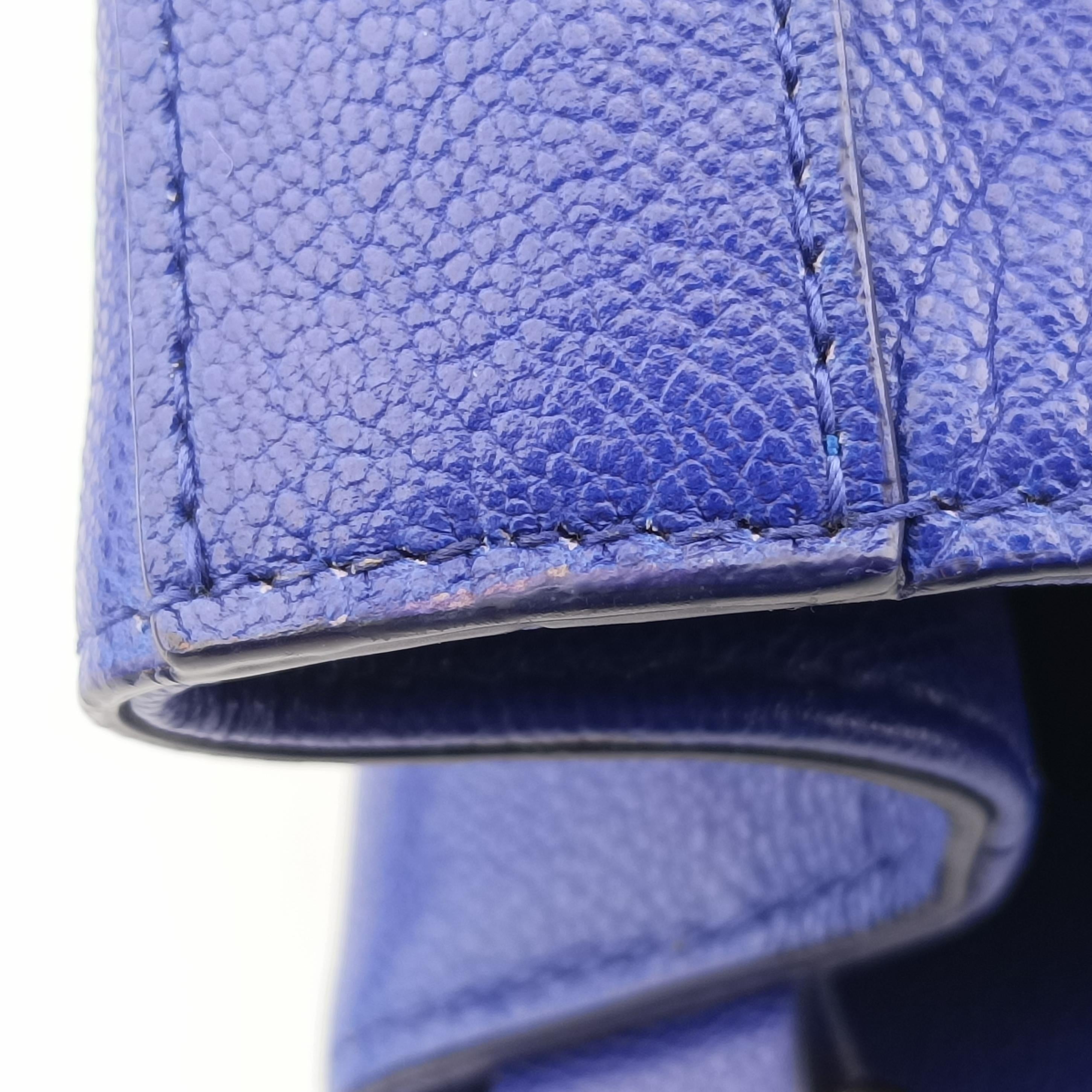 Pre-owned VERSACE La Medusa Blue Leather  shoulderbag | stylenewstar