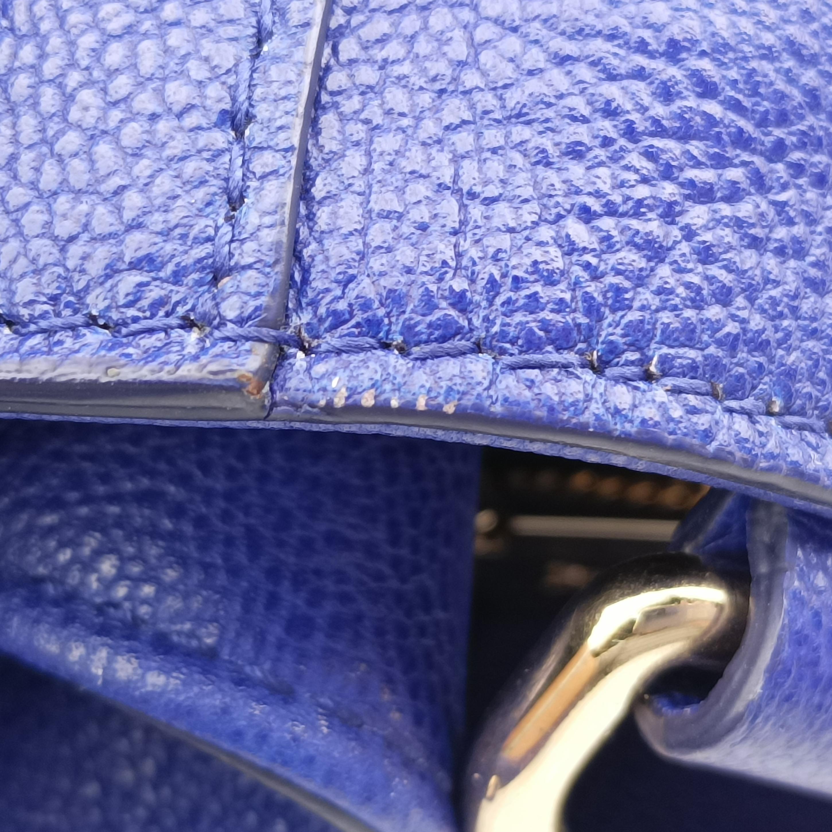 Pre-owned VERSACE La Medusa Blue Leather  shoulderbag | stylenewstar