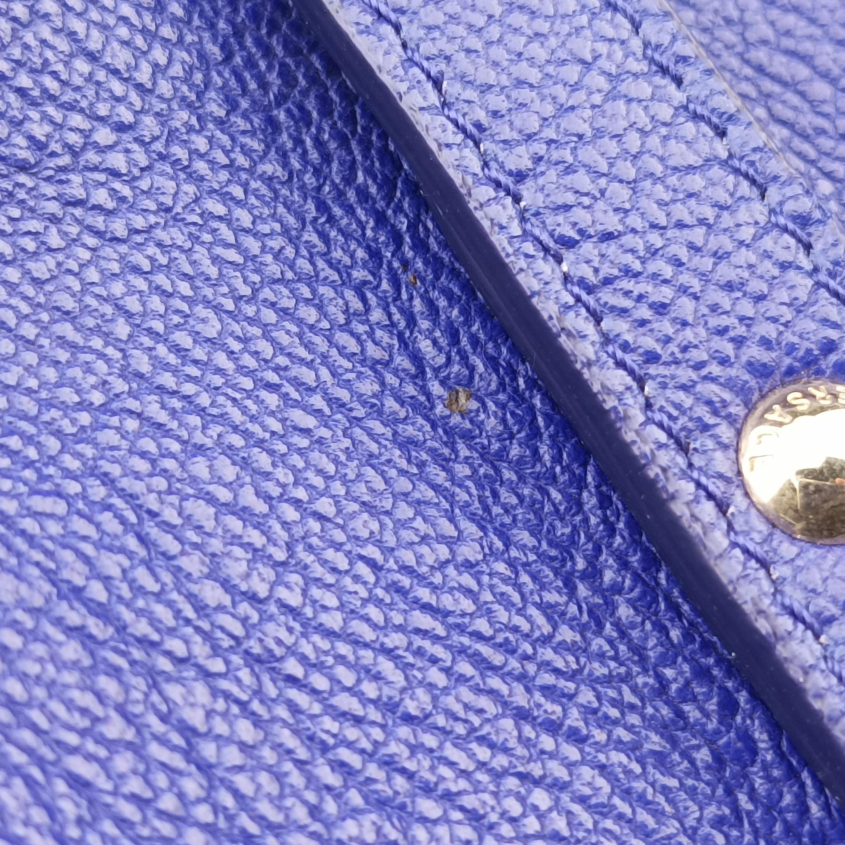 Pre-owned VERSACE La Medusa Blue Leather  shoulderbag | stylenewstar