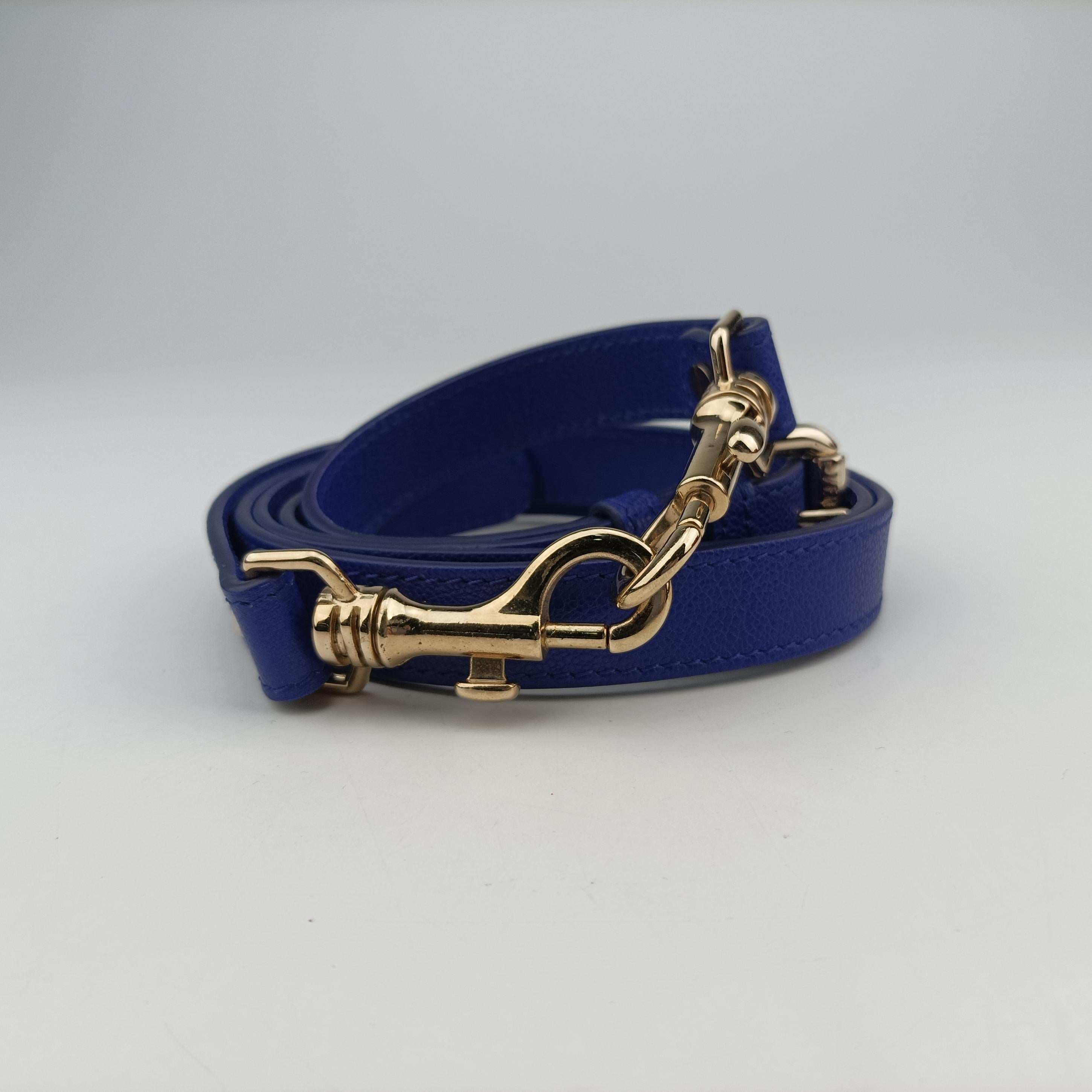 Pre-owned VERSACE La Medusa Blue Leather  shoulderbag | stylenewstar