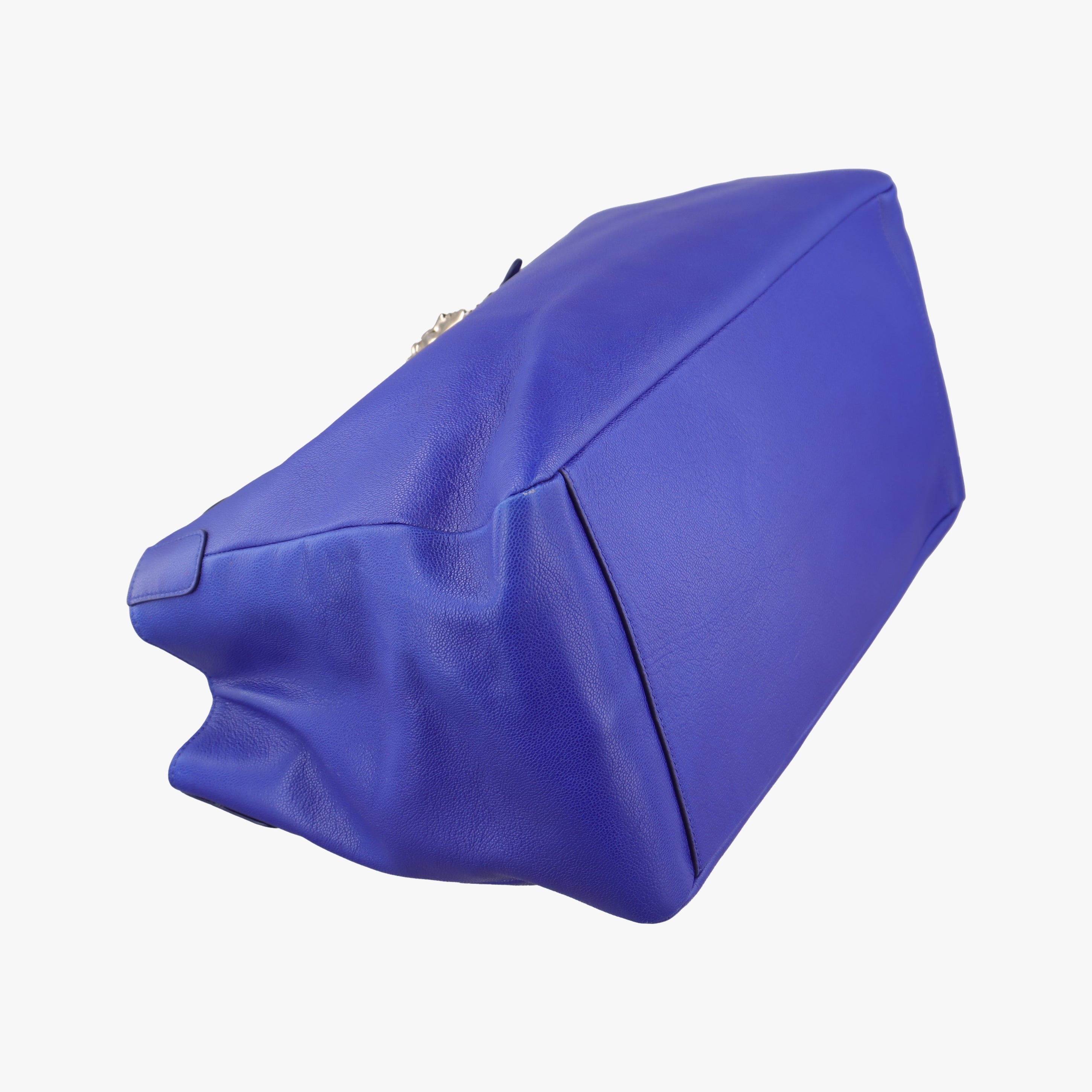 Pre-owned VERSACE La Medusa Blue Leather  shoulderbag | stylenewstar