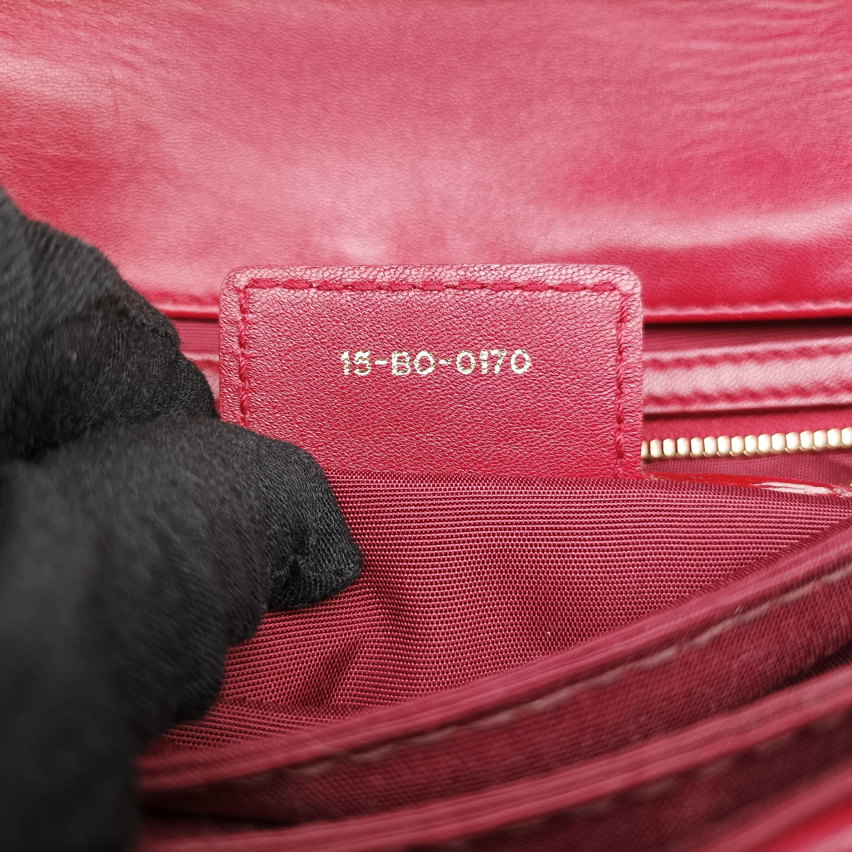 Pre-owned Bottega Veneta Cannage Delices Flap Red lambskin  shoulderbag | stylenewstar