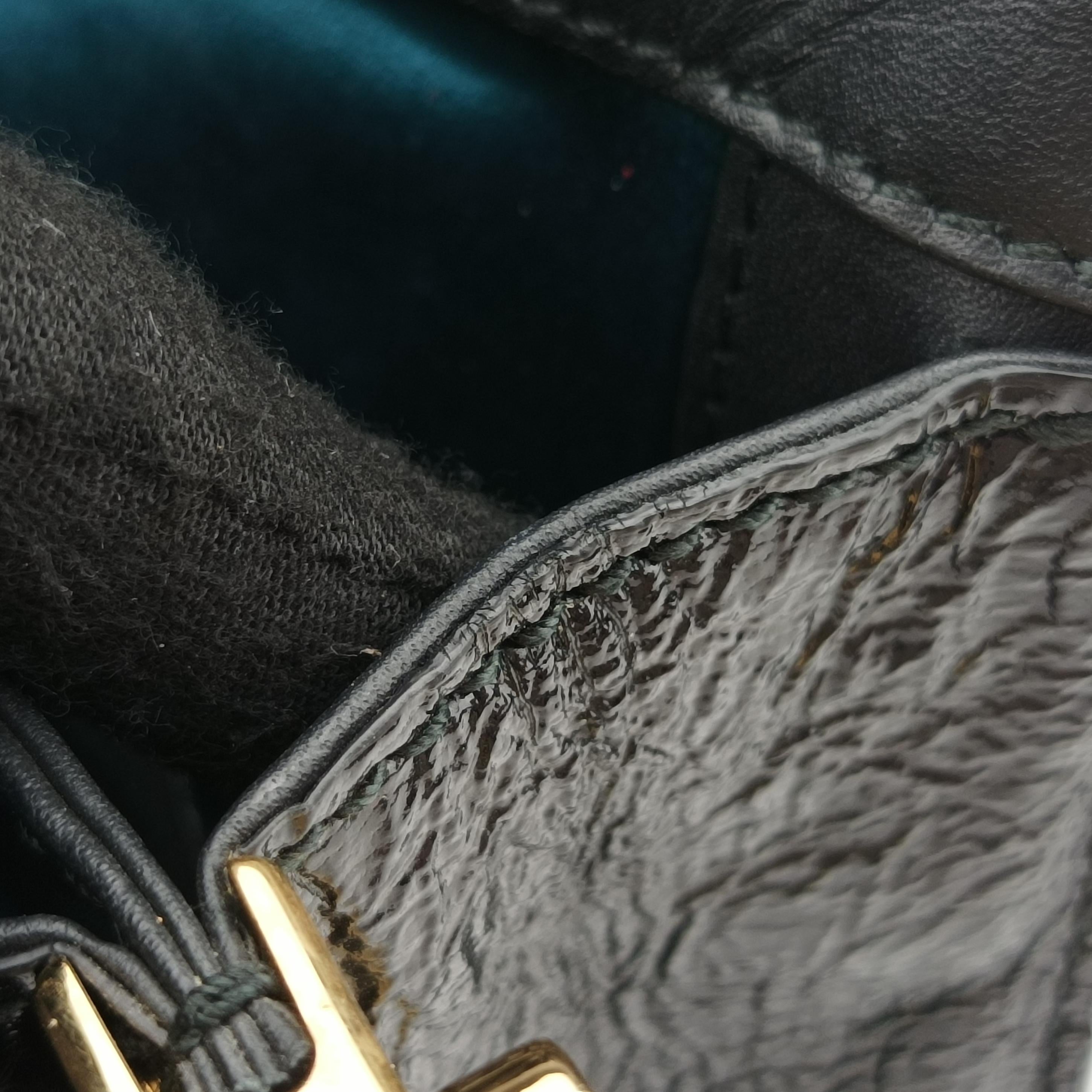 Pre-owned Gucci Ophidia Navy×red Suede 503877 shoulderbag | stylenewstar