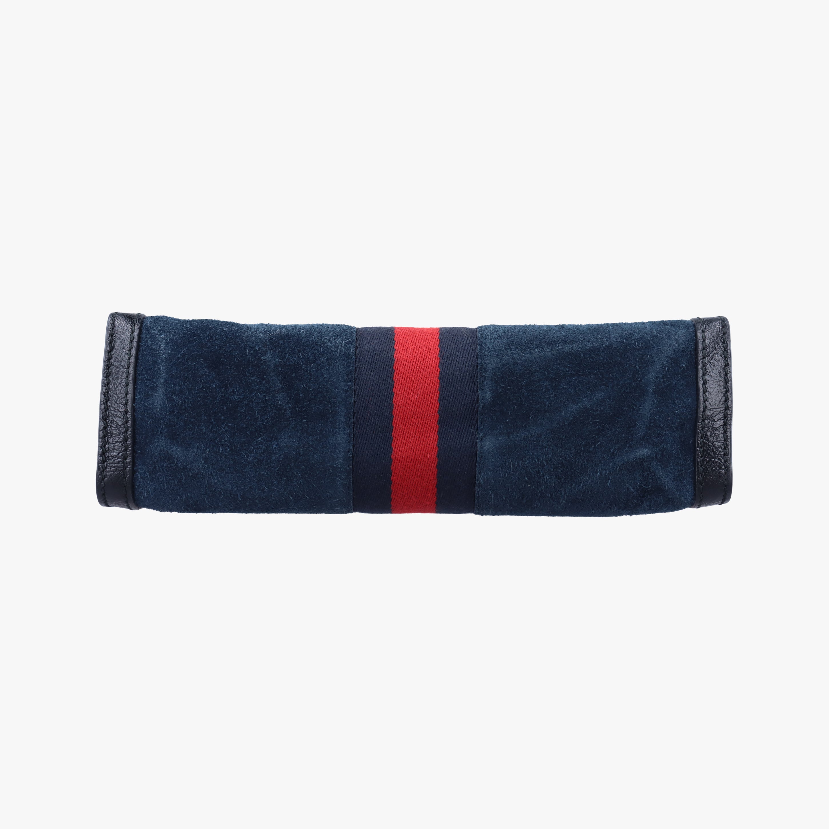 Pre-owned Gucci Ophidia Navy×red Suede 503877 shoulderbag | stylenewstar