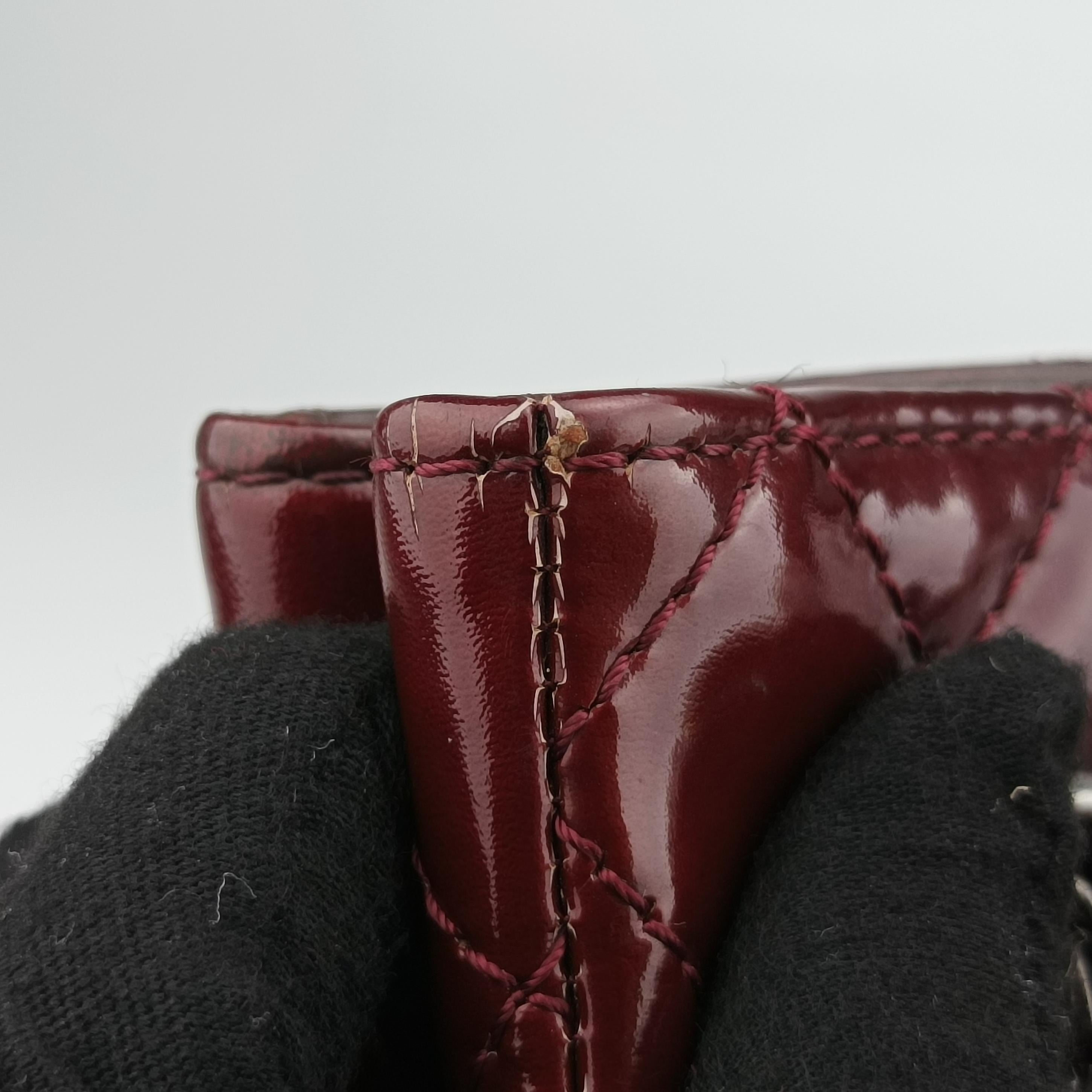Pre-owned Chanel 2.55 Shopper tote Burgundy Patent A50976 shoulderbag | stylenewstar