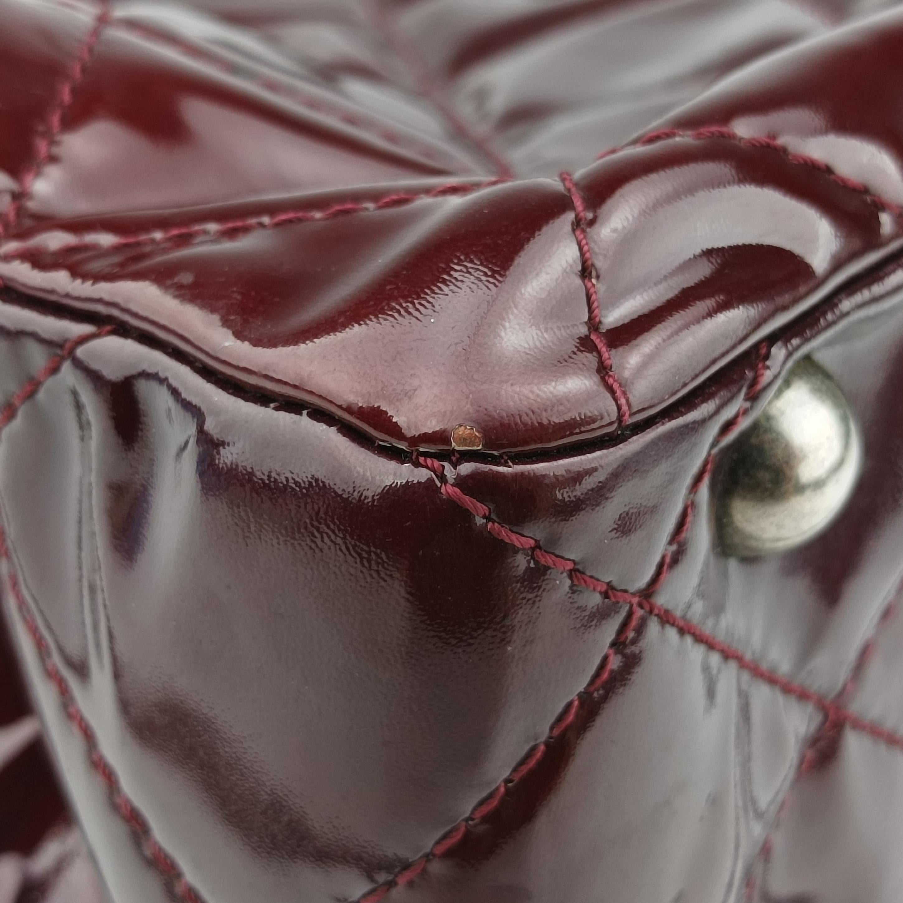Pre-owned Chanel 2.55 Shopper tote Burgundy Patent A50976 shoulderbag | stylenewstar