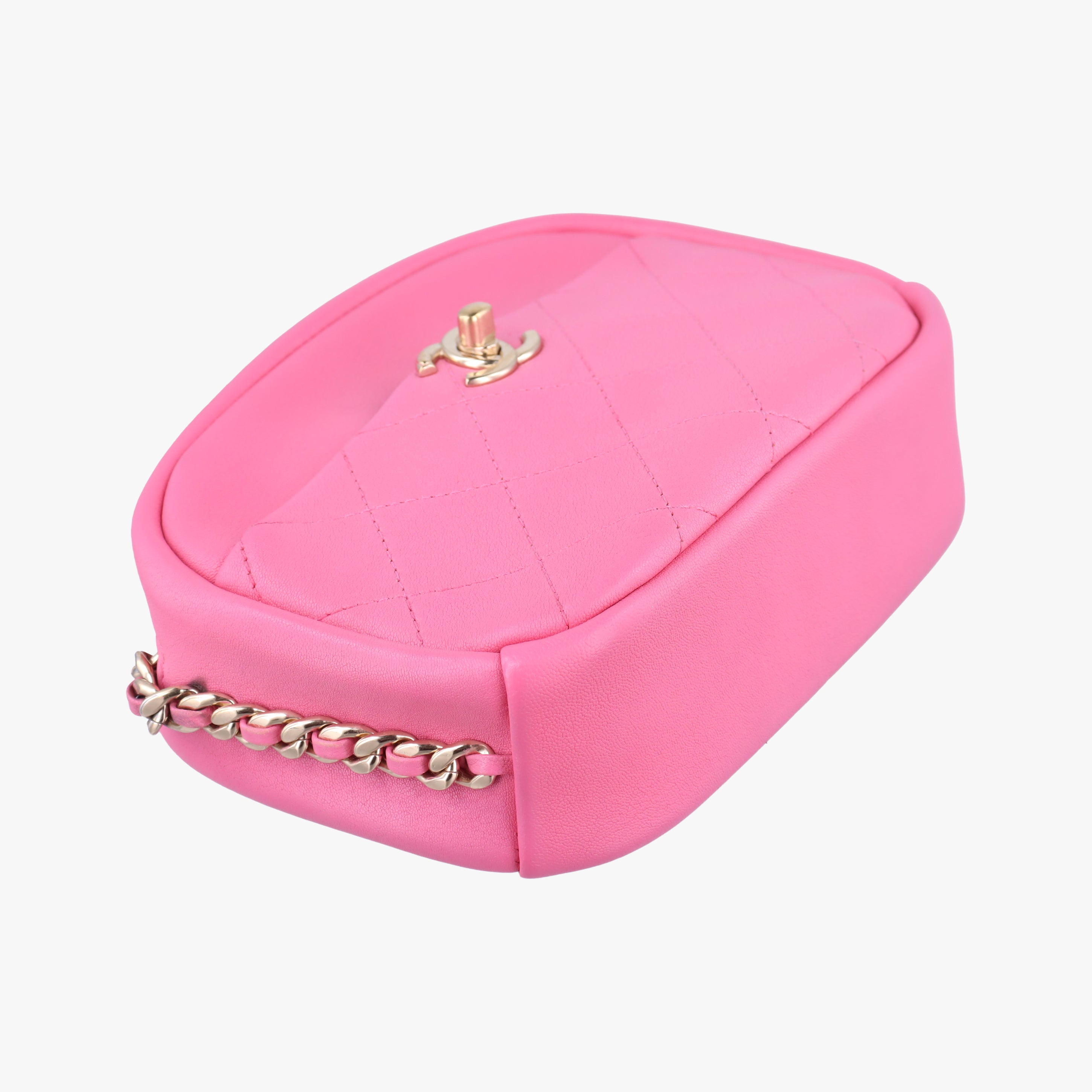 Pre-owned Chanel matelasse camera Pink Leather AS0137 shoulderbag | stylenewstar