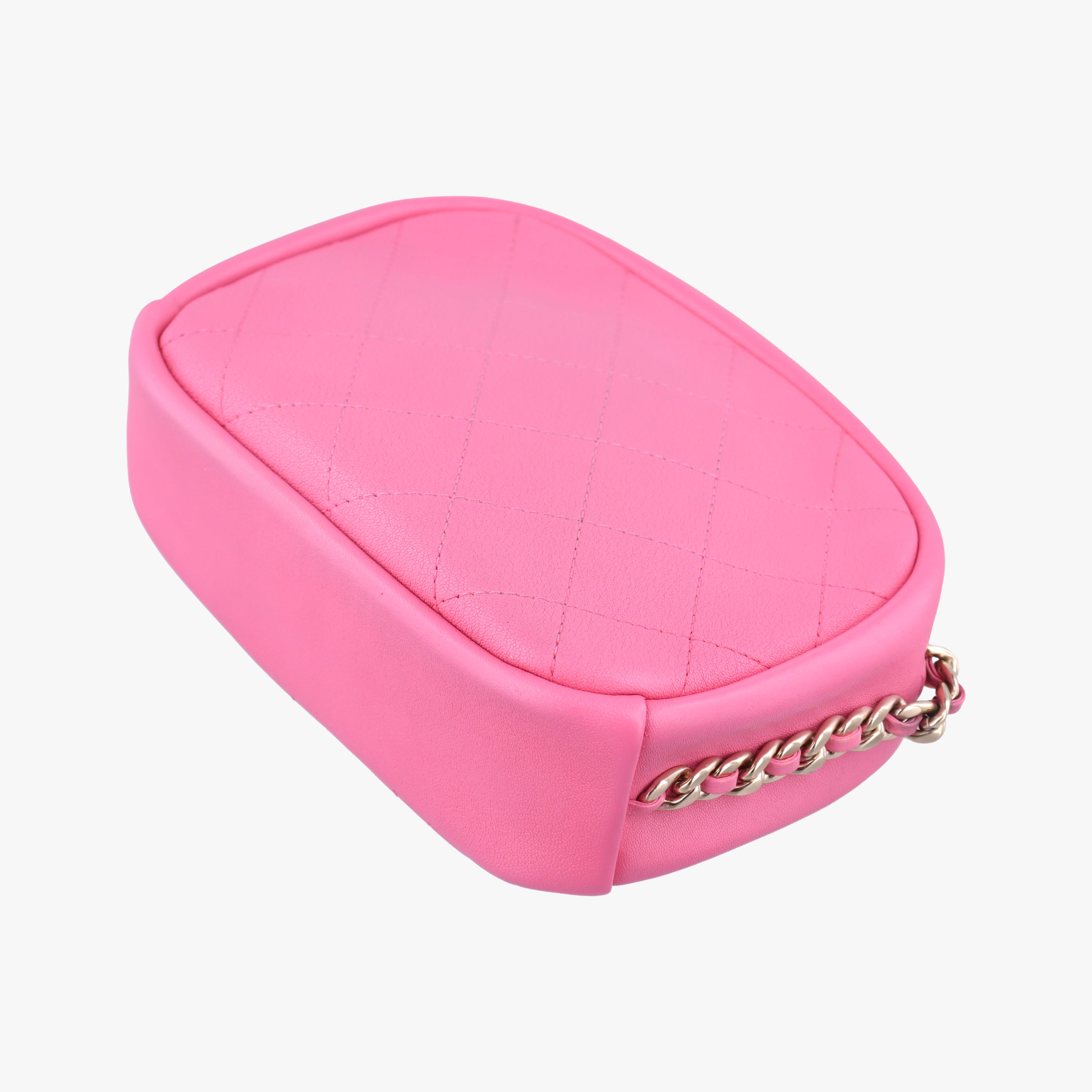 Pre-owned Chanel matelasse camera Pink Leather AS0137 shoulderbag | stylenewstar