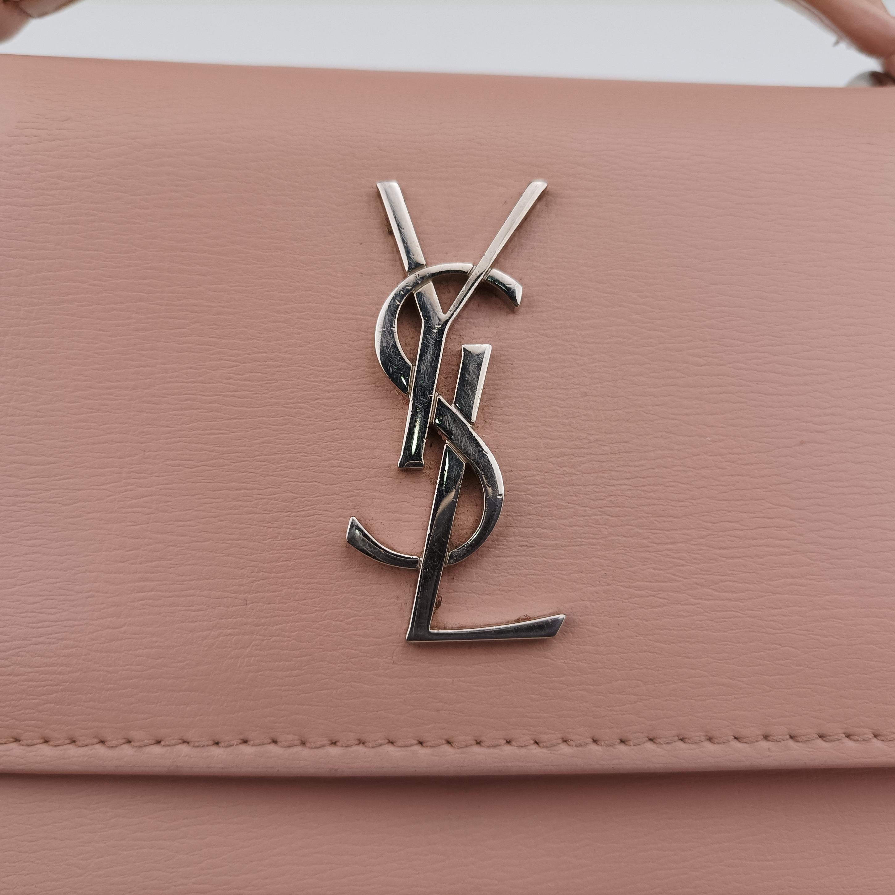 Pre-owned Yves Saint Laurent SUNSET Pink Leather 452157 shoulderbag | stylenewstar