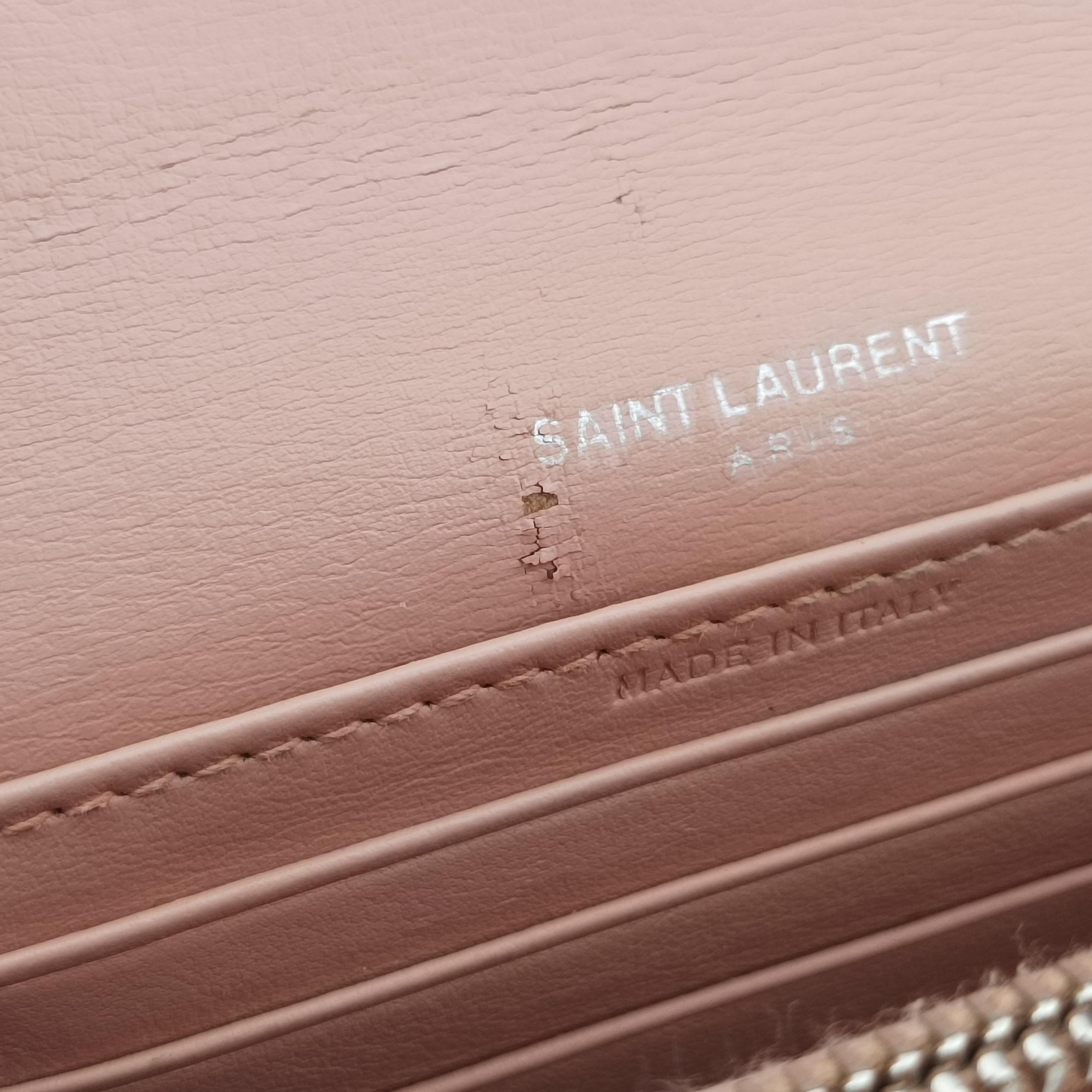Pre-owned Yves Saint Laurent SUNSET Pink Leather 452157 shoulderbag | stylenewstar