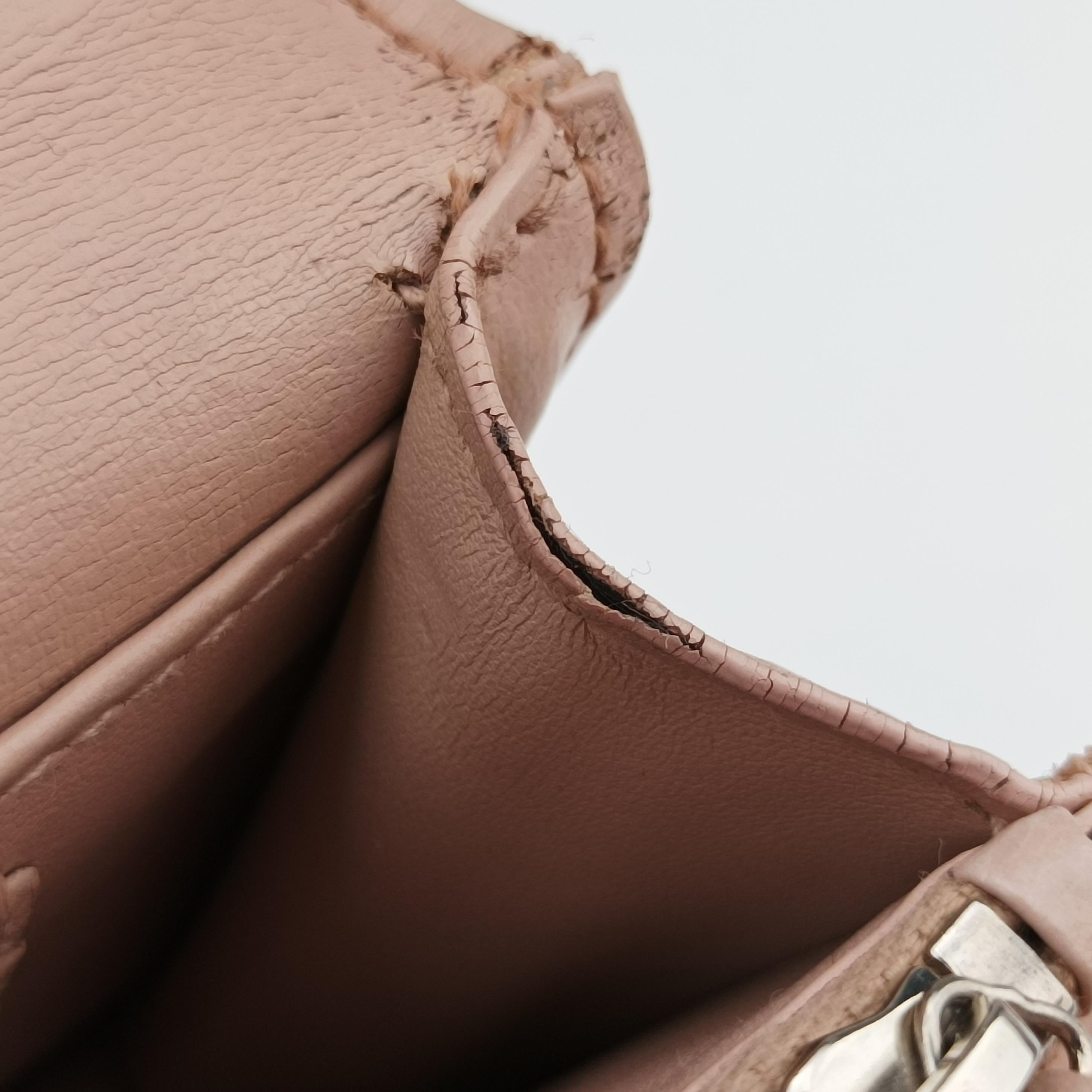 Pre-owned Yves Saint Laurent SUNSET Pink Leather 452157 shoulderbag | stylenewstar