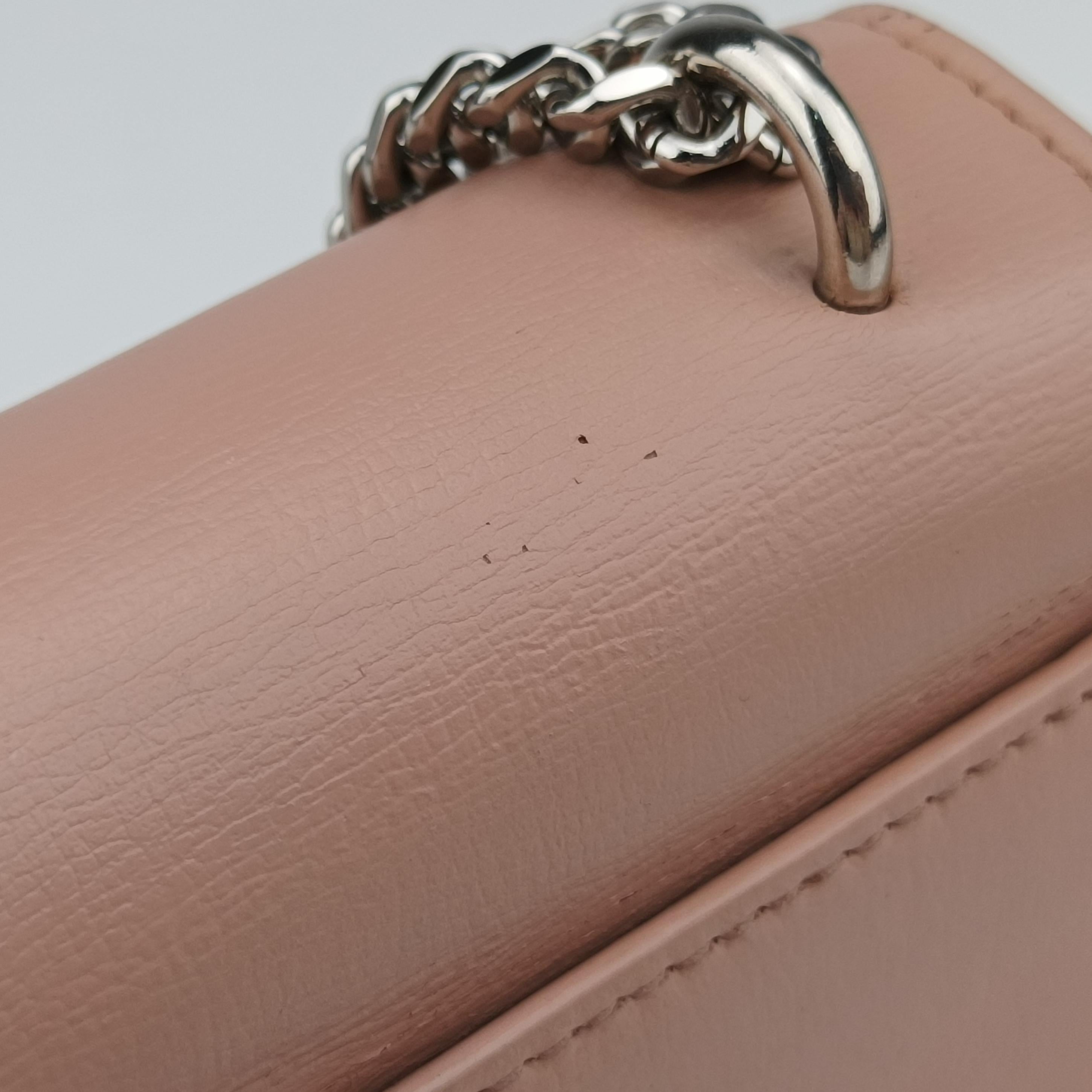 Pre-owned Yves Saint Laurent SUNSET Pink Leather 452157 shoulderbag | stylenewstar
