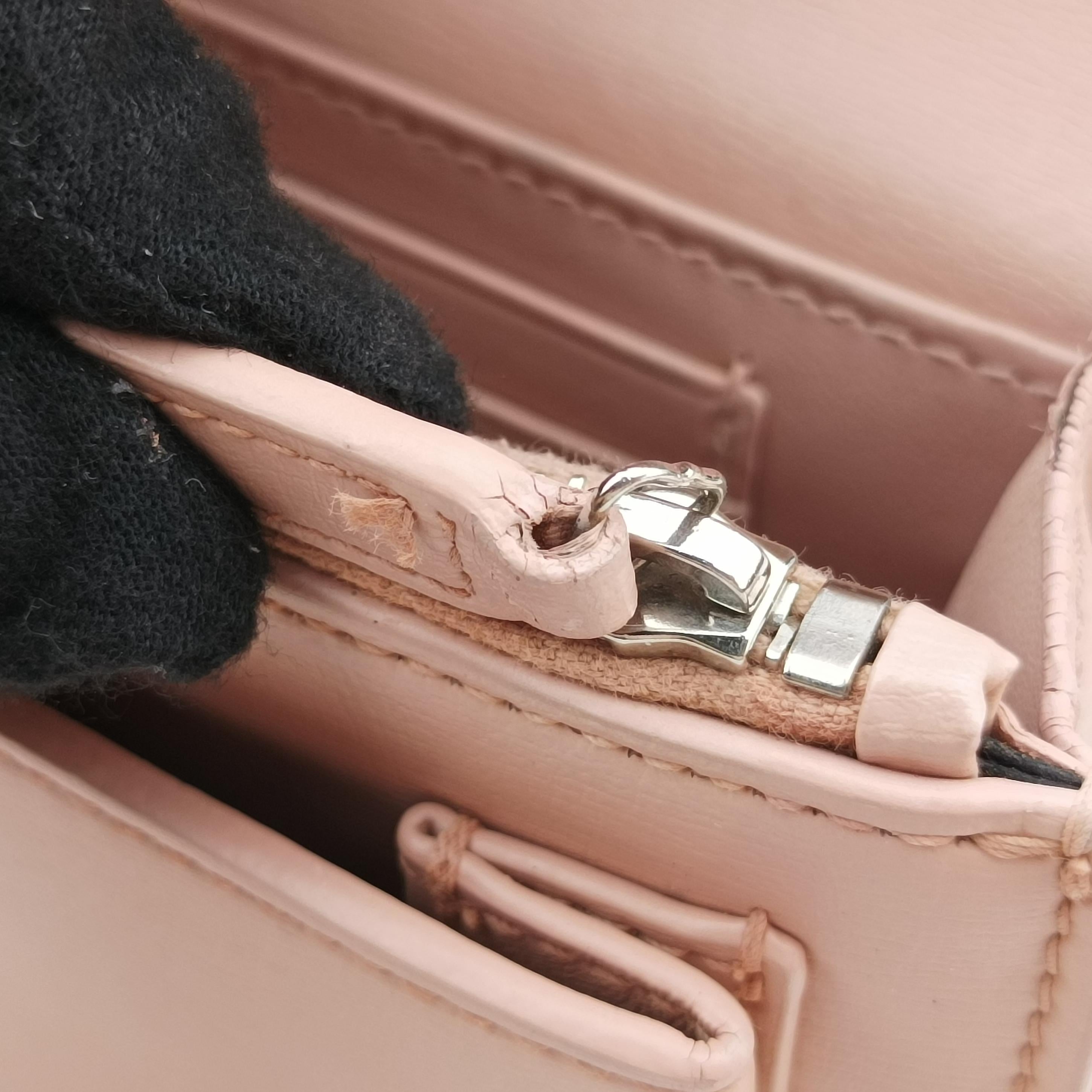 Pre-owned Yves Saint Laurent SUNSET Pink Leather 452157 shoulderbag | stylenewstar
