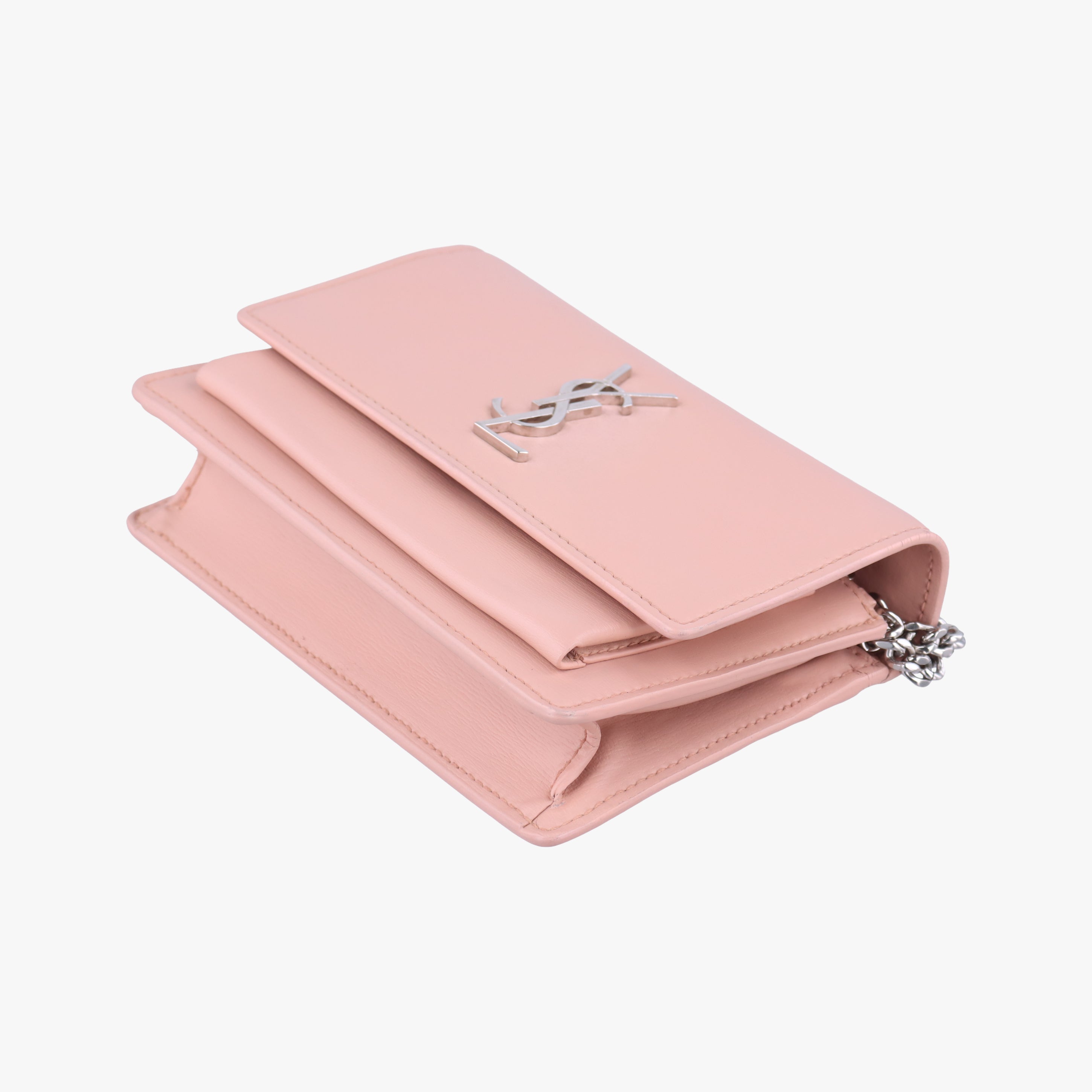 Pre-owned Yves Saint Laurent SUNSET Pink Leather 452157 shoulderbag | stylenewstar