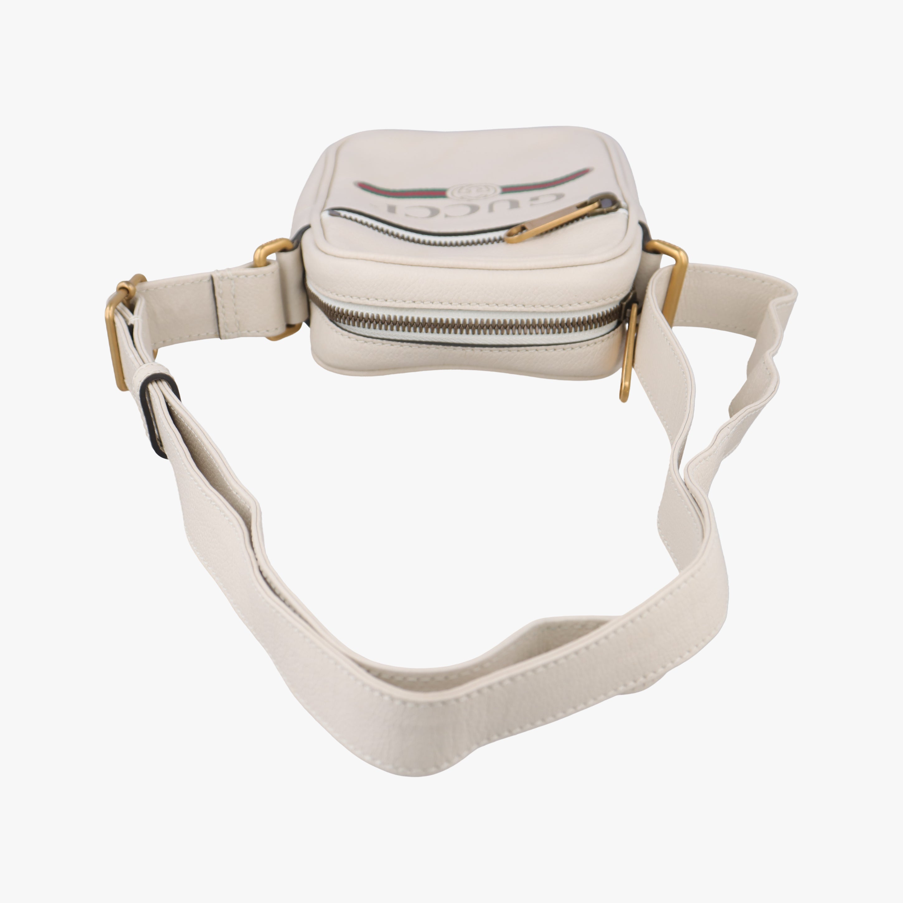 Pre-owned Gucci Print Messenger White Leather 574803 shoulderbag | stylenewstar