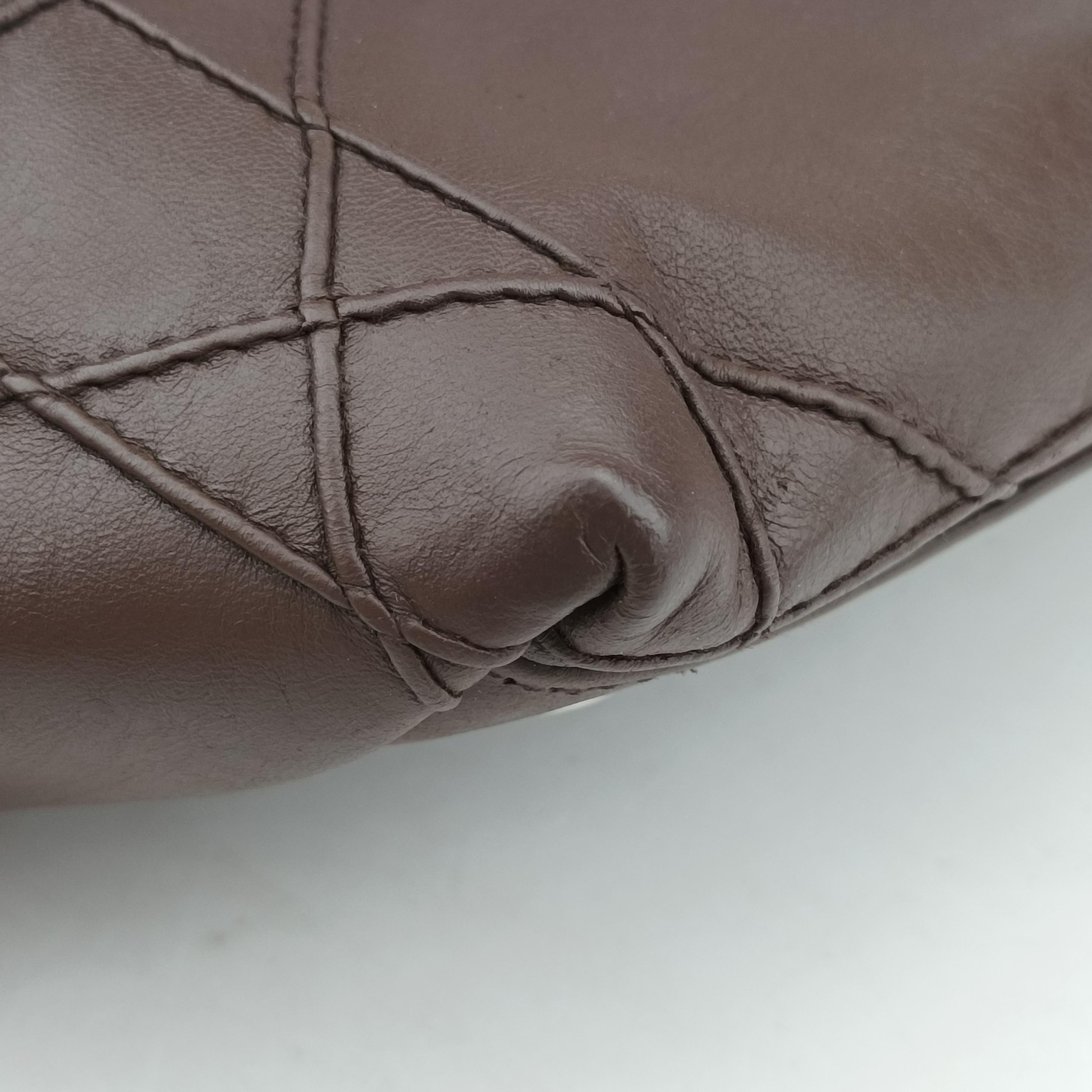 Pre-owned Christian Dior Granville Brown lambskin  shoulderbag | stylenewstar