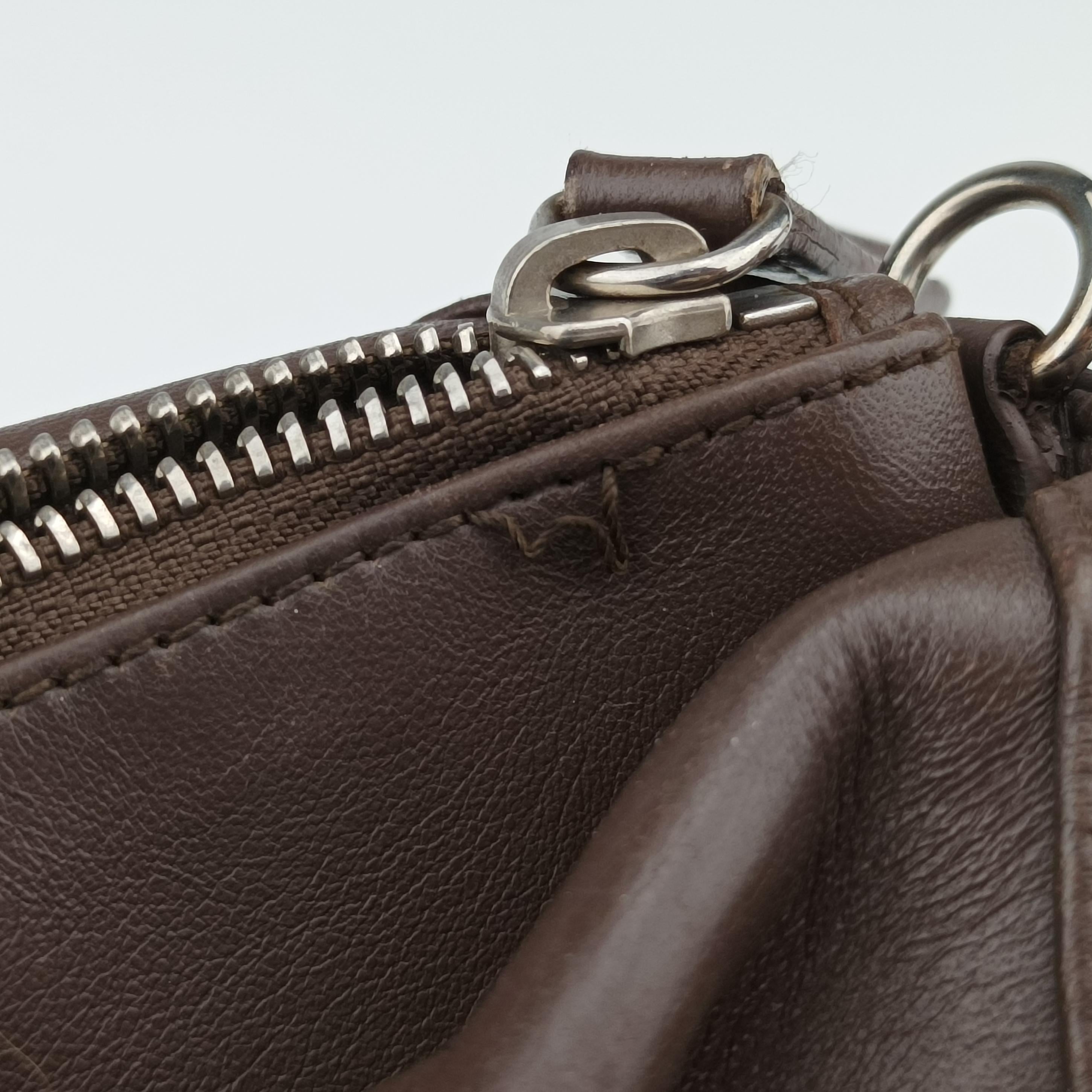Pre-owned Christian Dior Granville Brown lambskin  shoulderbag | stylenewstar