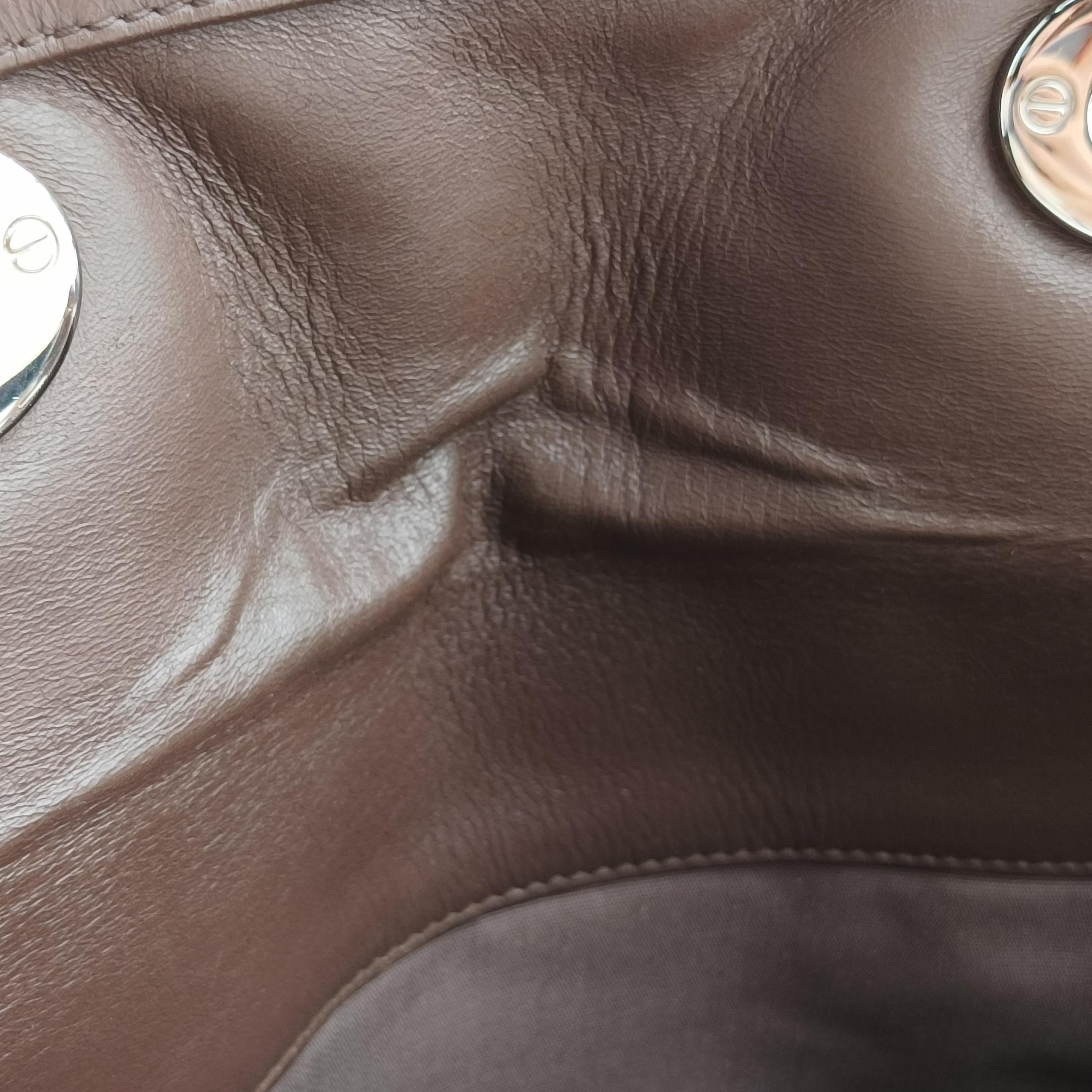 Pre-owned Christian Dior Granville Brown lambskin  shoulderbag | stylenewstar