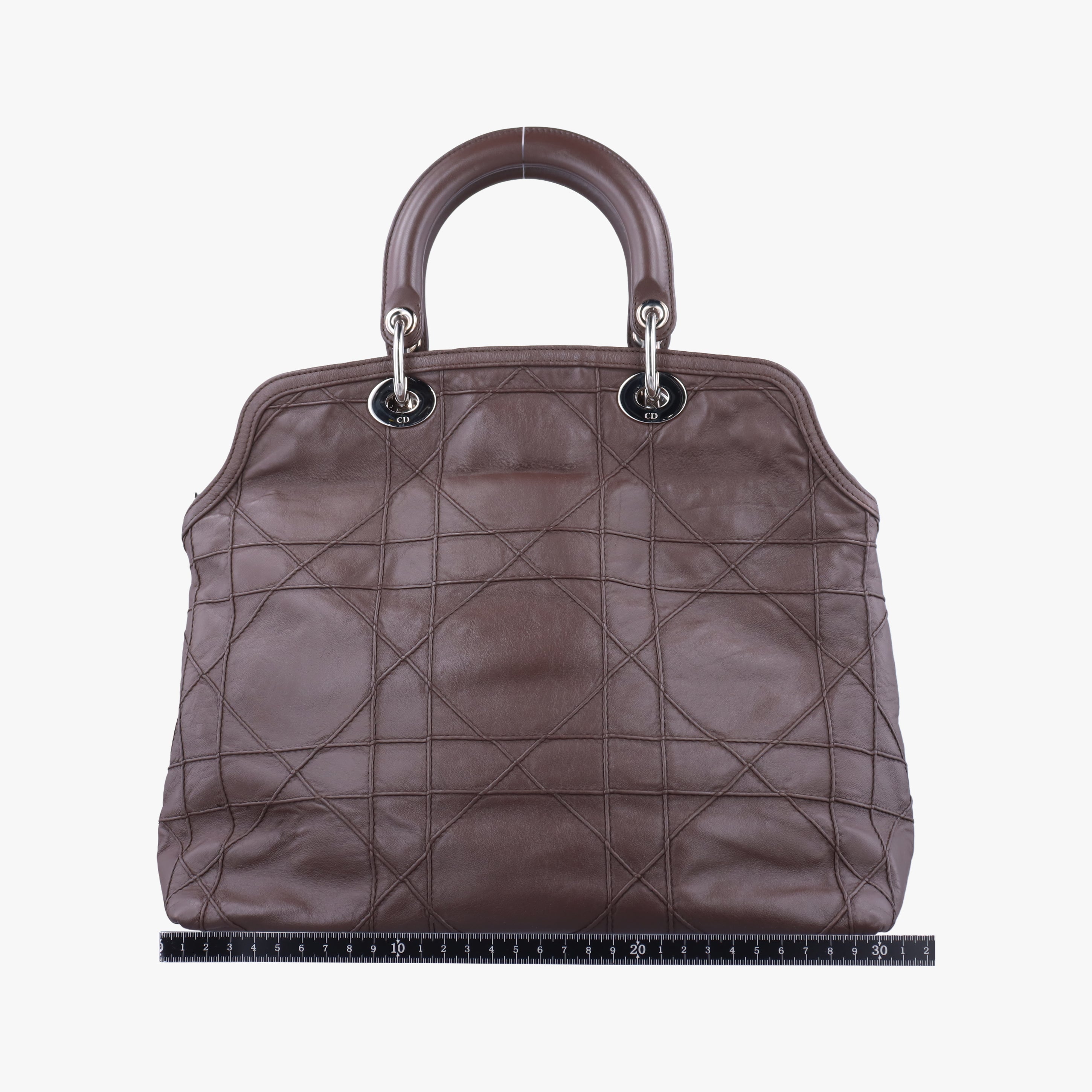 Pre-owned Christian Dior Granville Brown lambskin  shoulderbag | stylenewstar