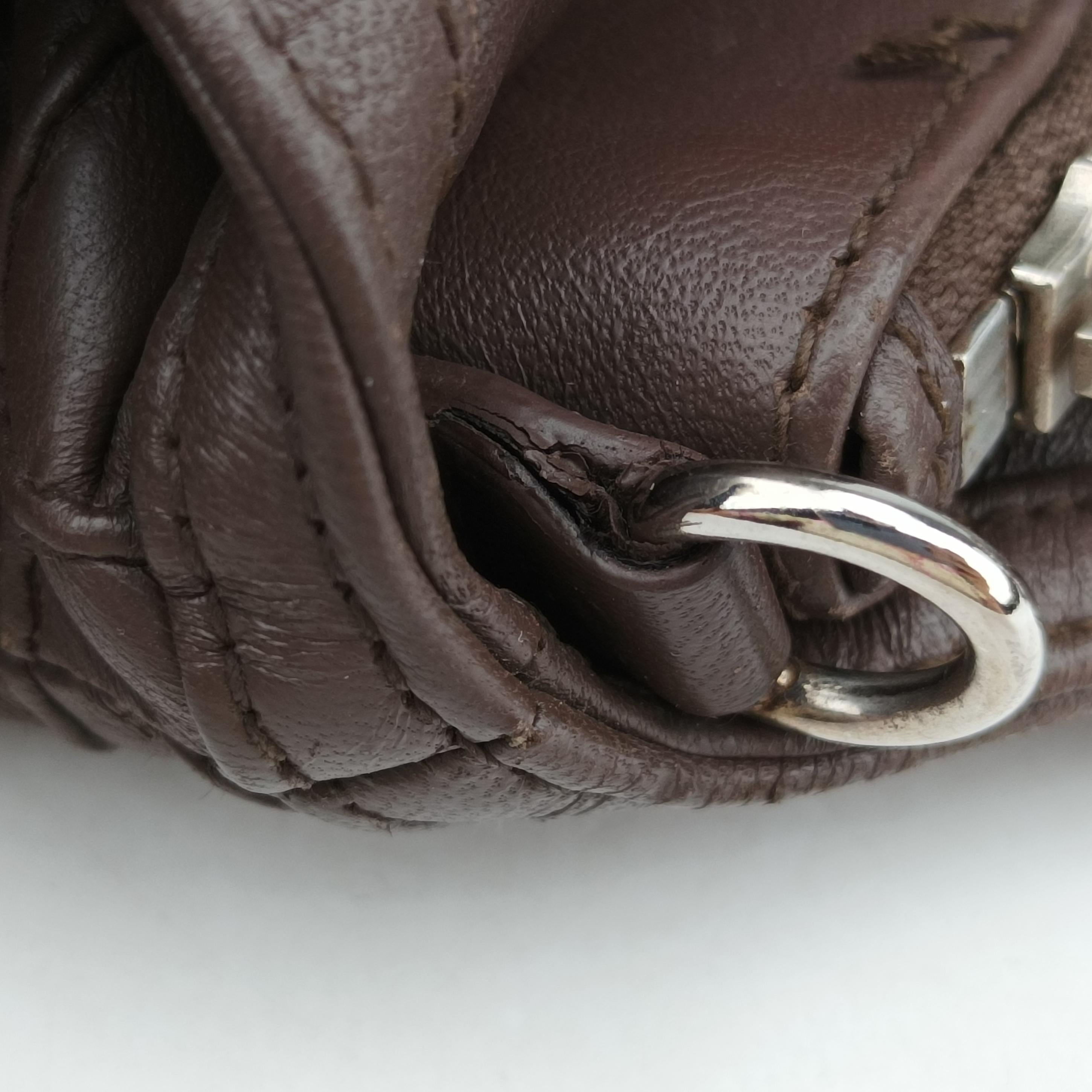 Pre-owned Christian Dior Granville Brown lambskin  shoulderbag | stylenewstar