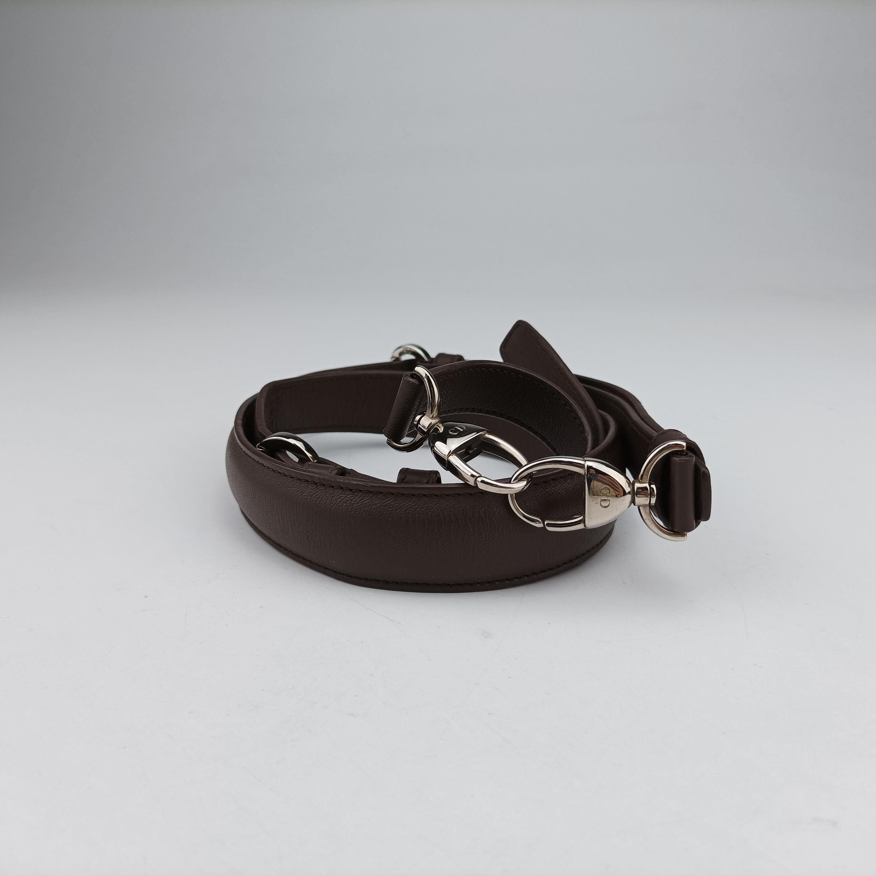 Pre-owned Christian Dior Granville Brown lambskin  shoulderbag | stylenewstar