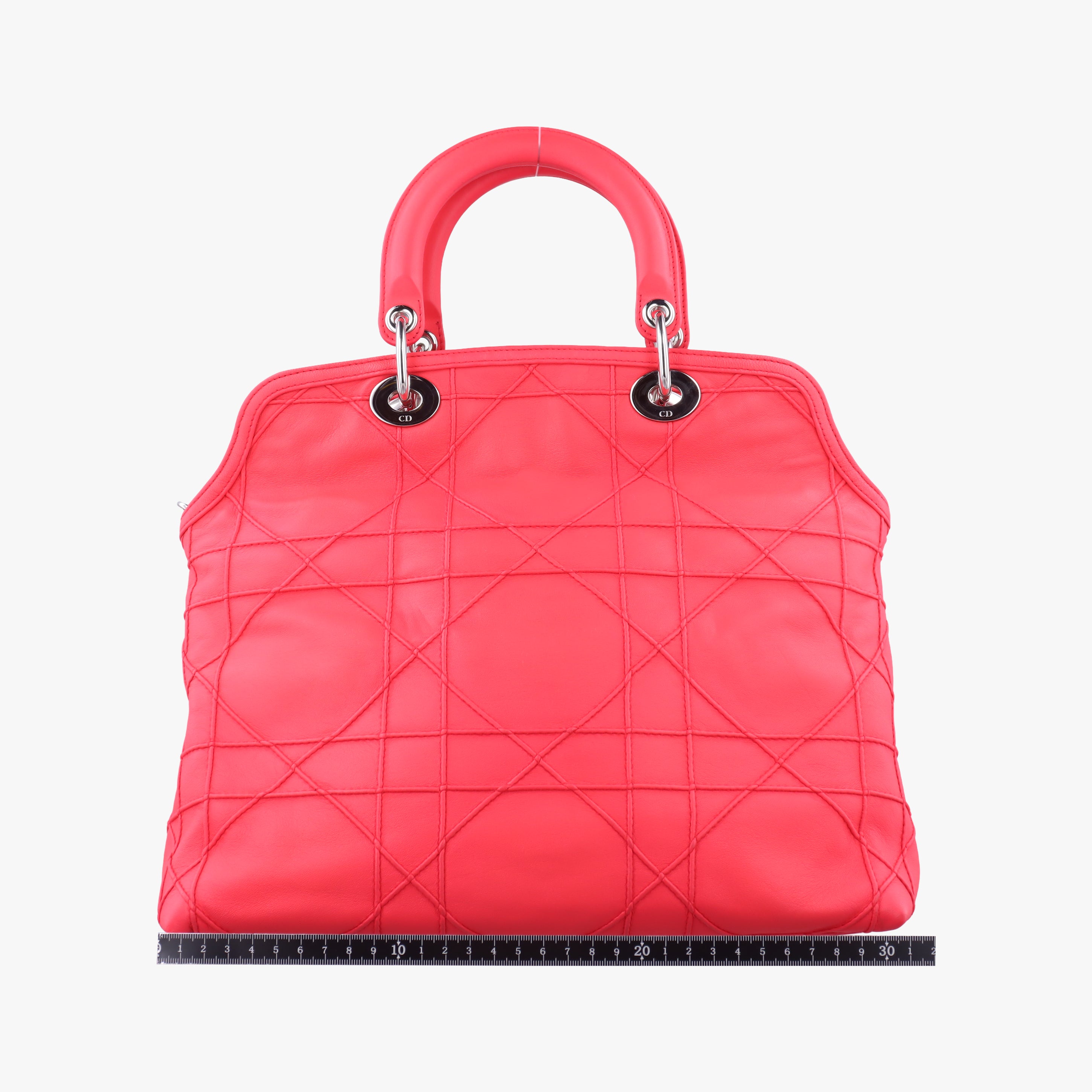 Pre-owned Christian Dior Granville Rose Red lambskin  shoulderbag | stylenewstar