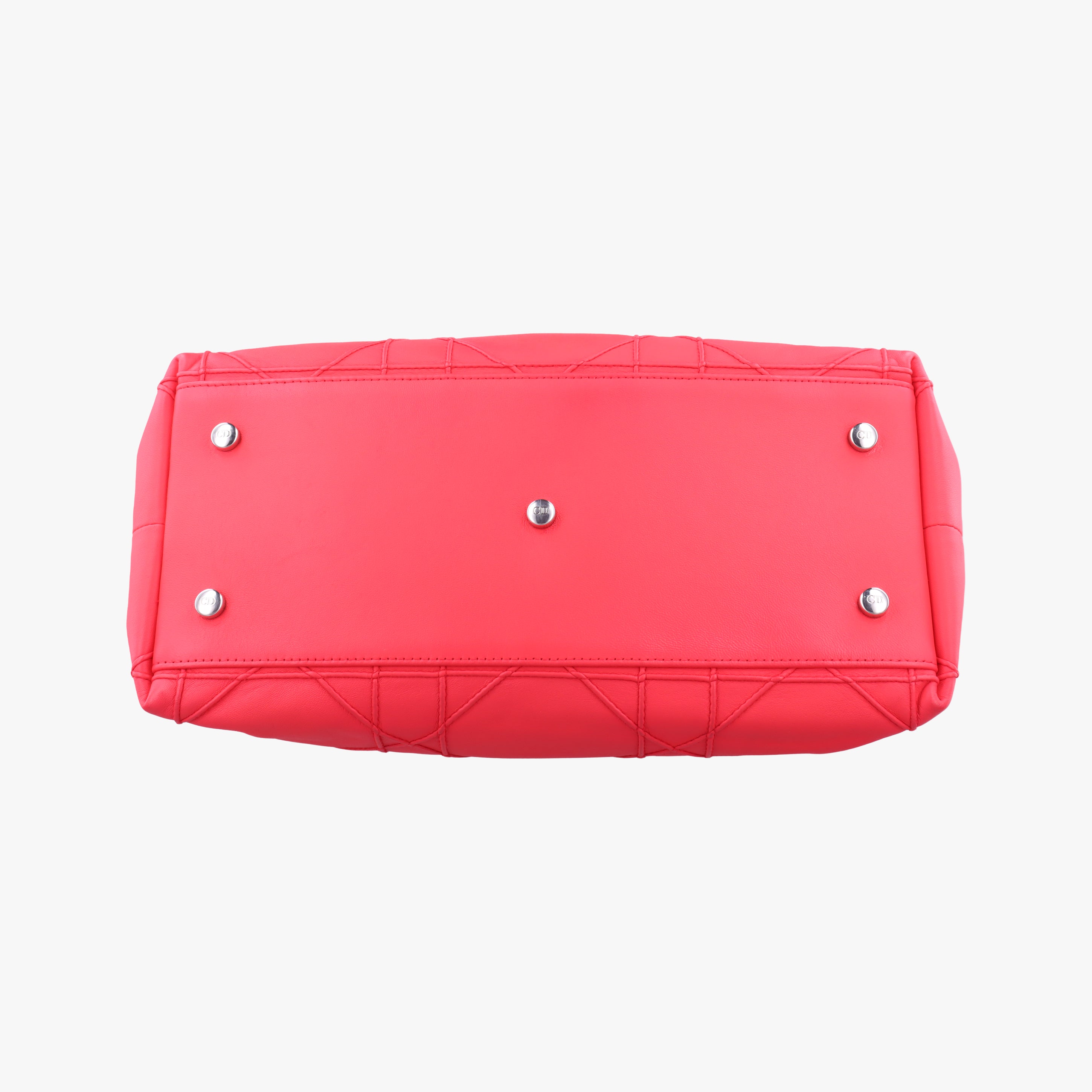 Pre-owned Christian Dior Granville Rose Red lambskin  shoulderbag | stylenewstar