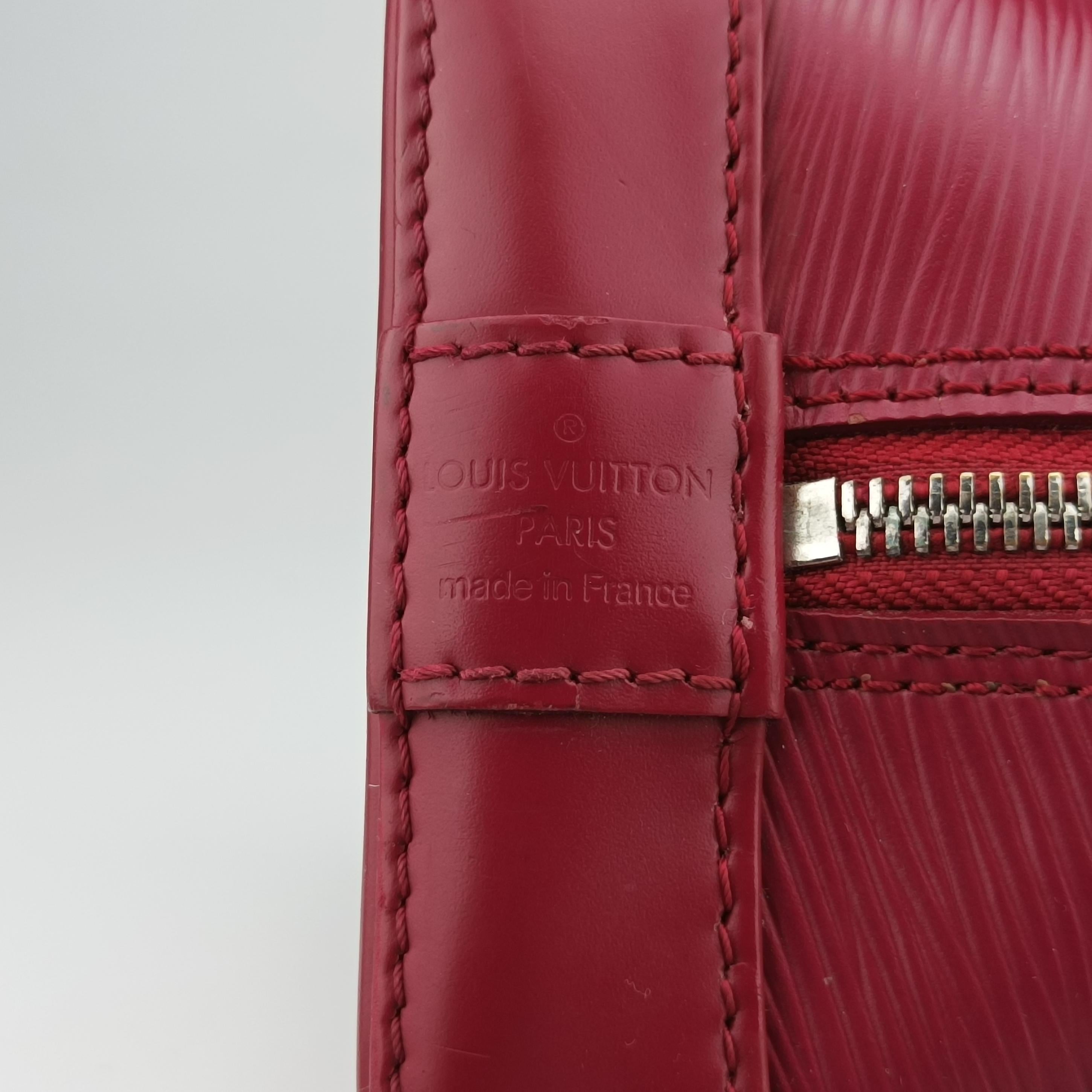 Pre-owned Louis Vuitton ALMA PM CARMIN Epi M4058E handbag | stylenewstar