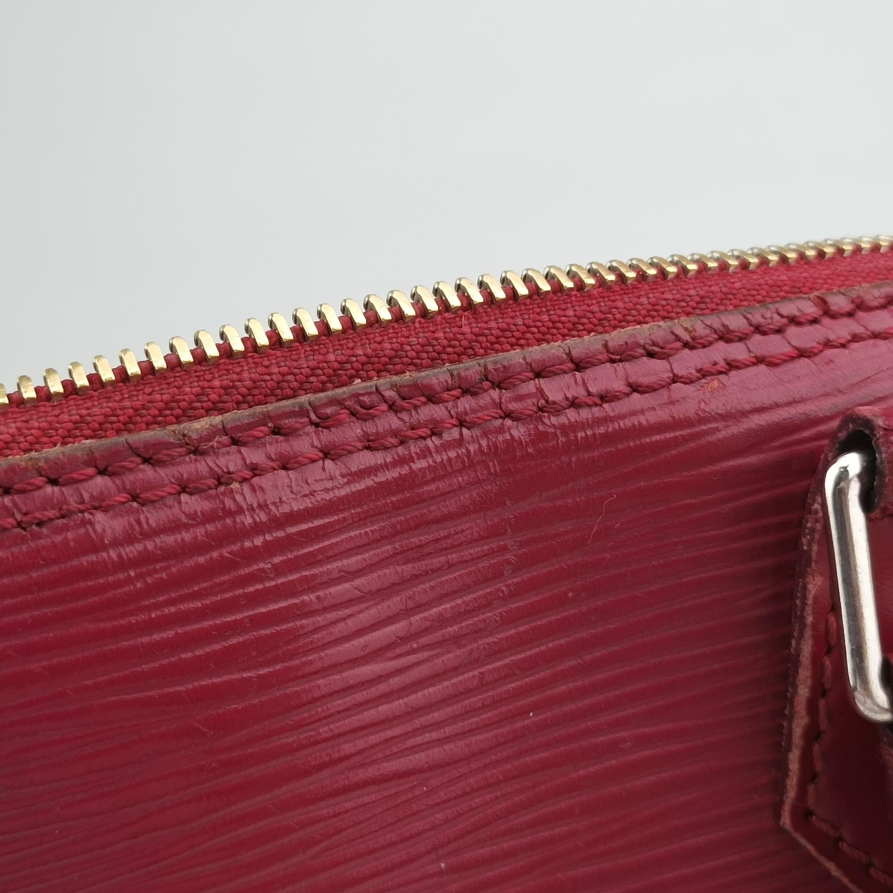 Pre-owned Louis Vuitton ALMA PM CARMIN Epi M4058E handbag | stylenewstar