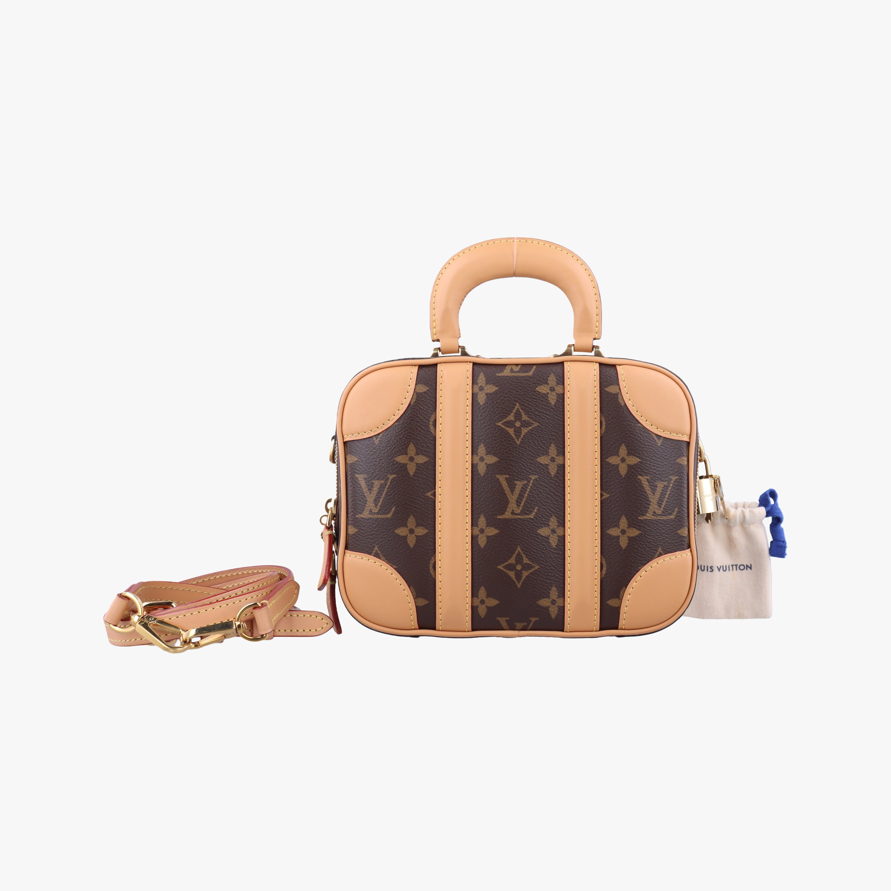 Pre-owned Louis Vuitton Varisette BB brown Monogram Canvas×calf leather M44804 shoulderbag | stylenewstar
