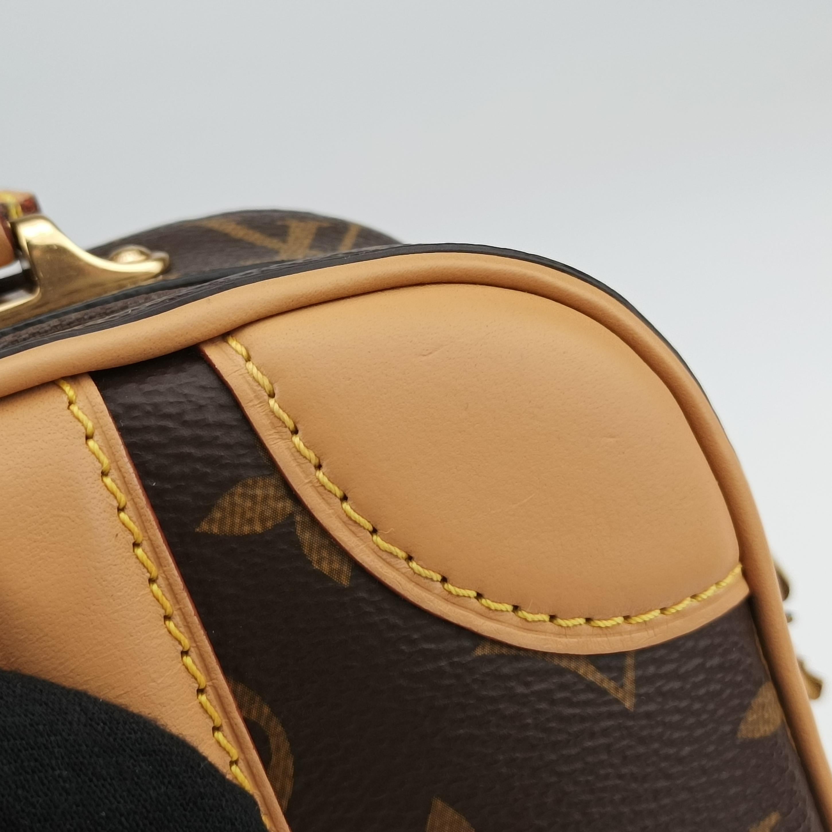 Pre-owned Louis Vuitton Varisette BB brown Monogram Canvas×calf leather M44804 shoulderbag | stylenewstar