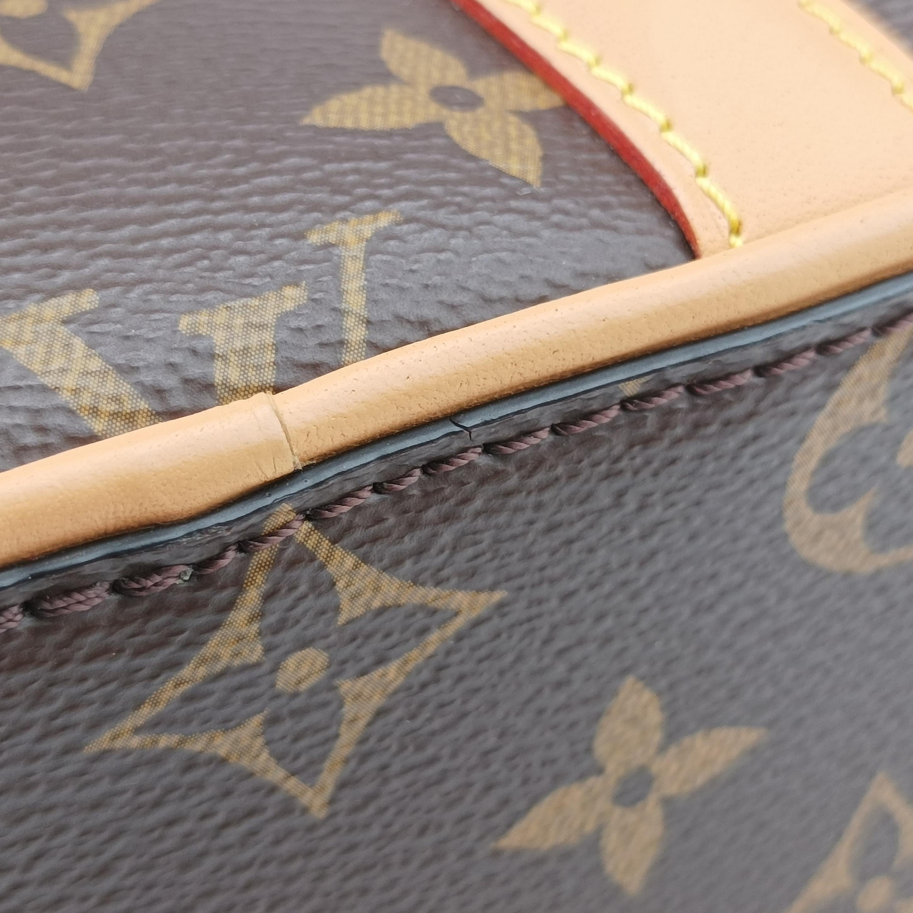 Pre-owned Louis Vuitton Varisette BB brown Monogram Canvas×calf leather M44804 shoulderbag | stylenewstar