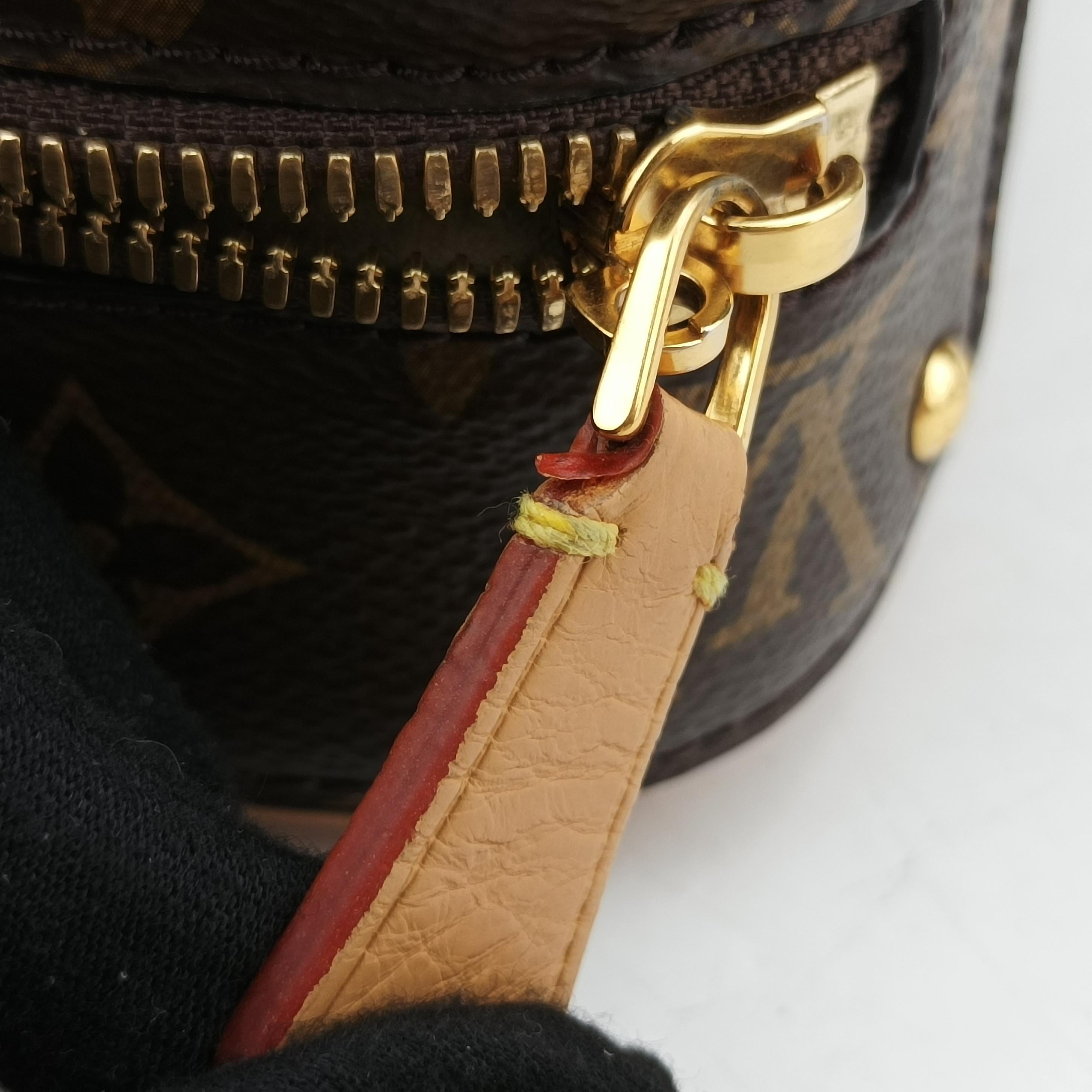 Pre-owned Louis Vuitton Varisette BB brown Monogram Canvas×calf leather M44804 shoulderbag | stylenewstar