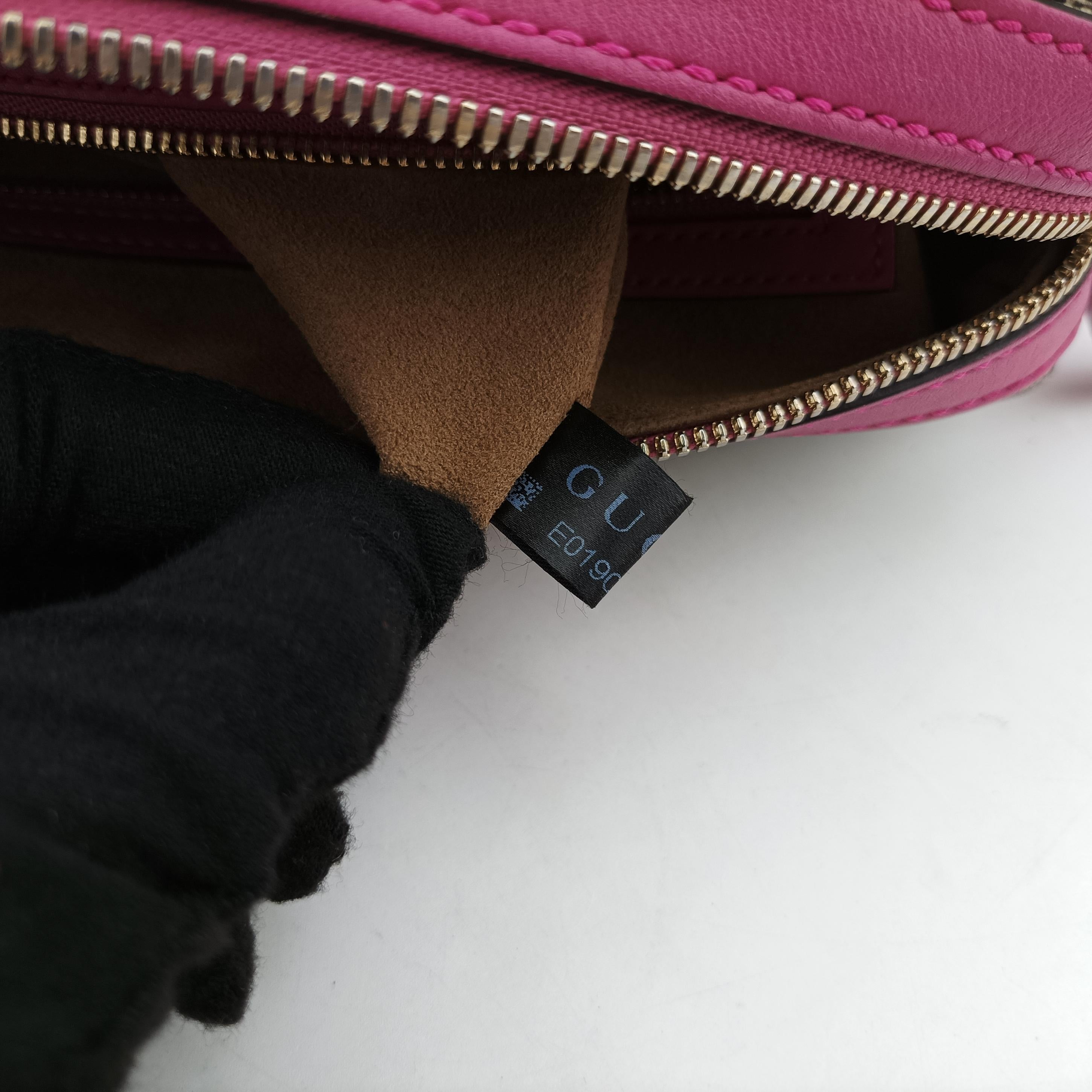 Pre-owned Gucci GG SUPREME beige×red×pink PVC coated canvas 409529 shoulderbag | stylenewstar