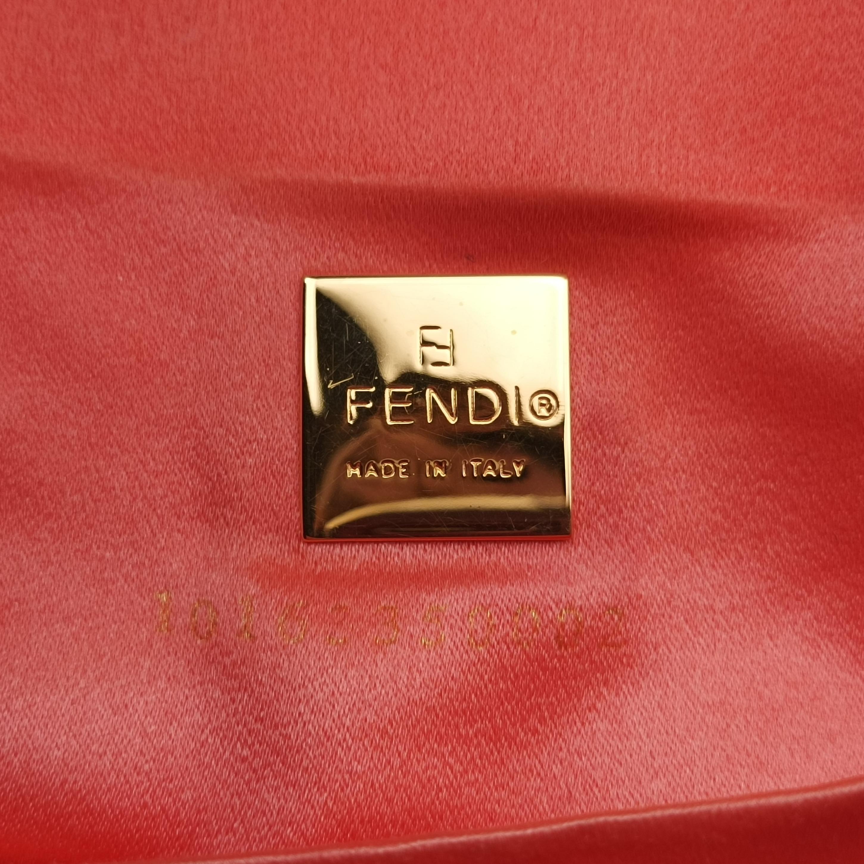 Pre-owned Fendi FF Zucca Orange Leather 101633 handbag | stylenewstar