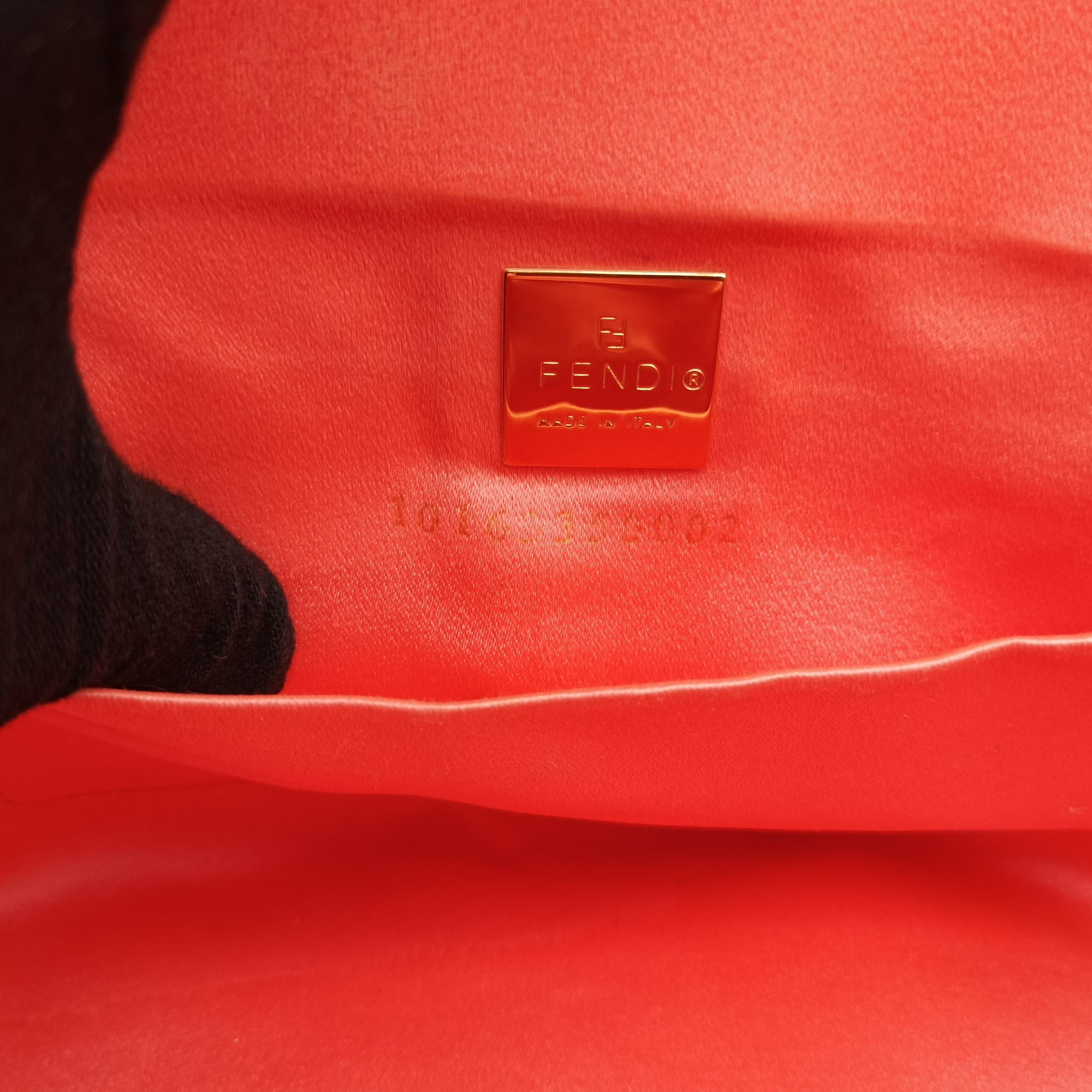 Pre-owned Fendi FF Zucca Orange Leather 101633 handbag | stylenewstar