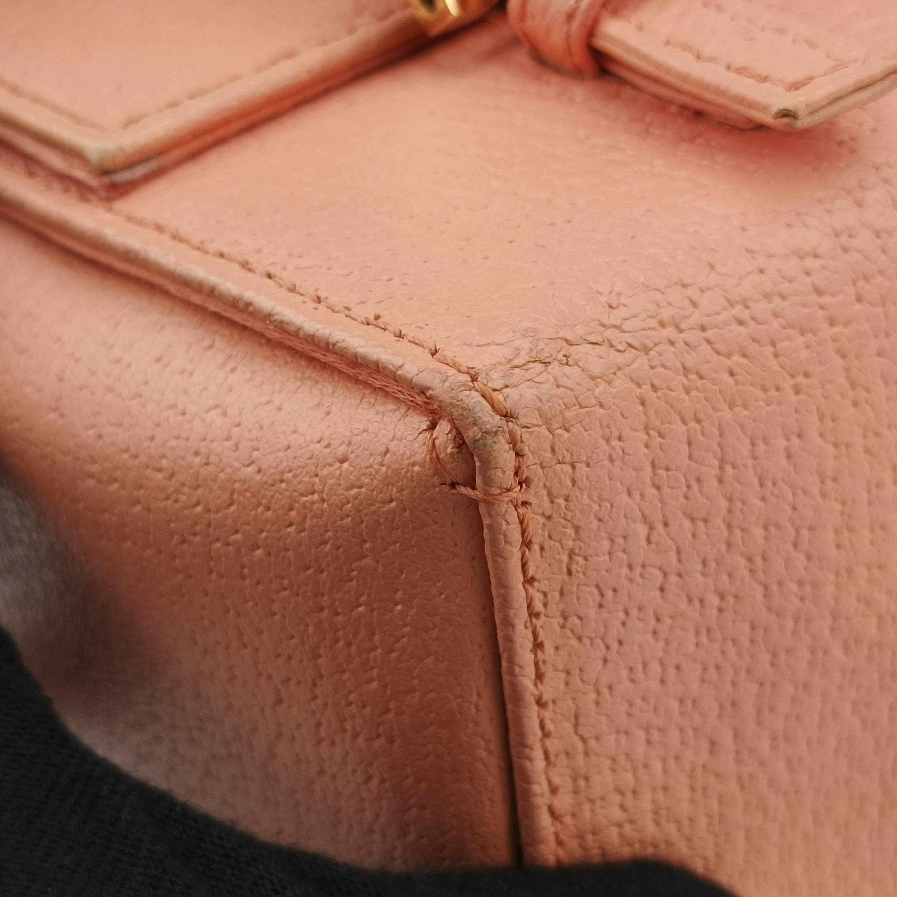 Pre-owned Fendi FF Zucca Orange Leather 101633 handbag | stylenewstar