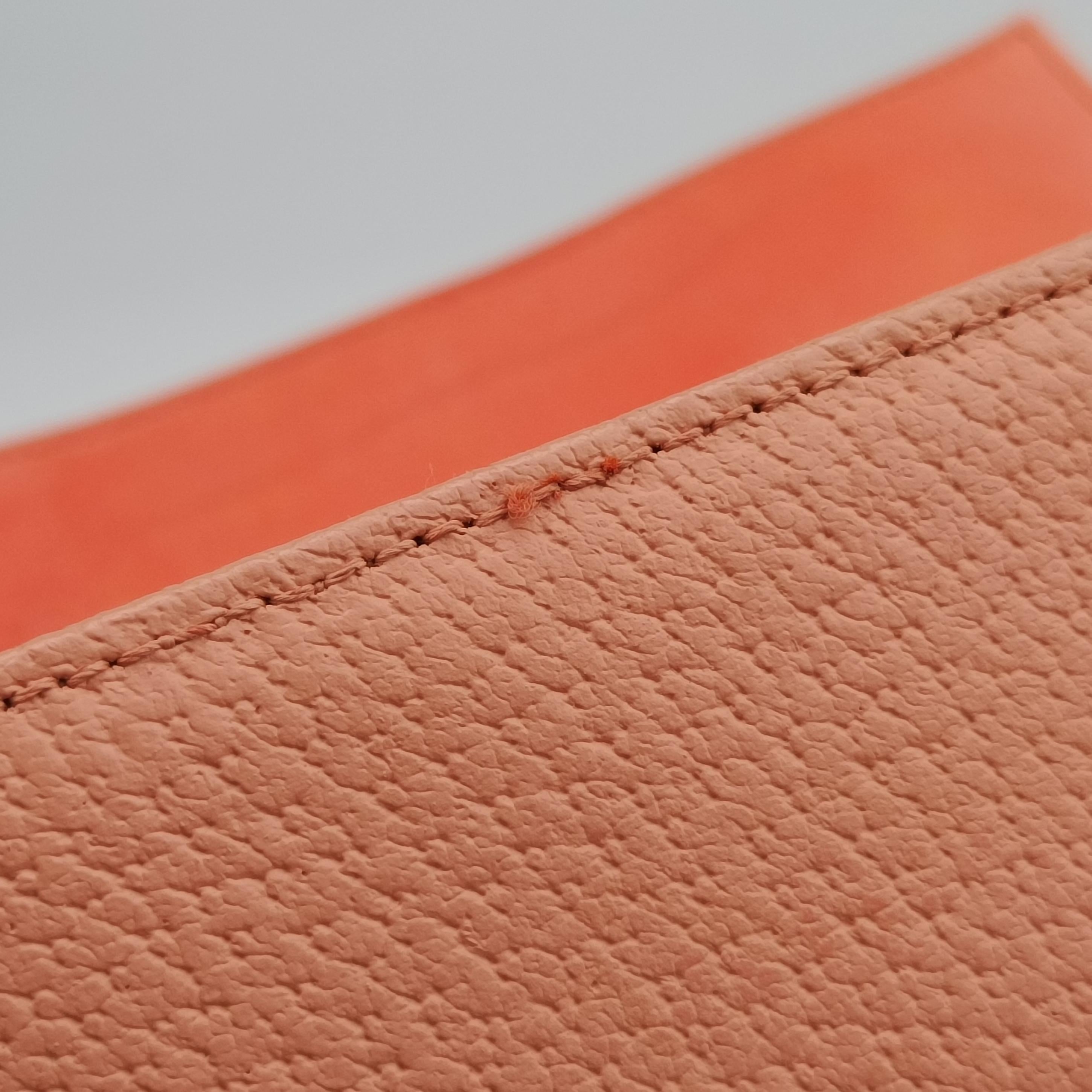 Pre-owned Fendi FF Zucca Orange Leather 101633 handbag | stylenewstar