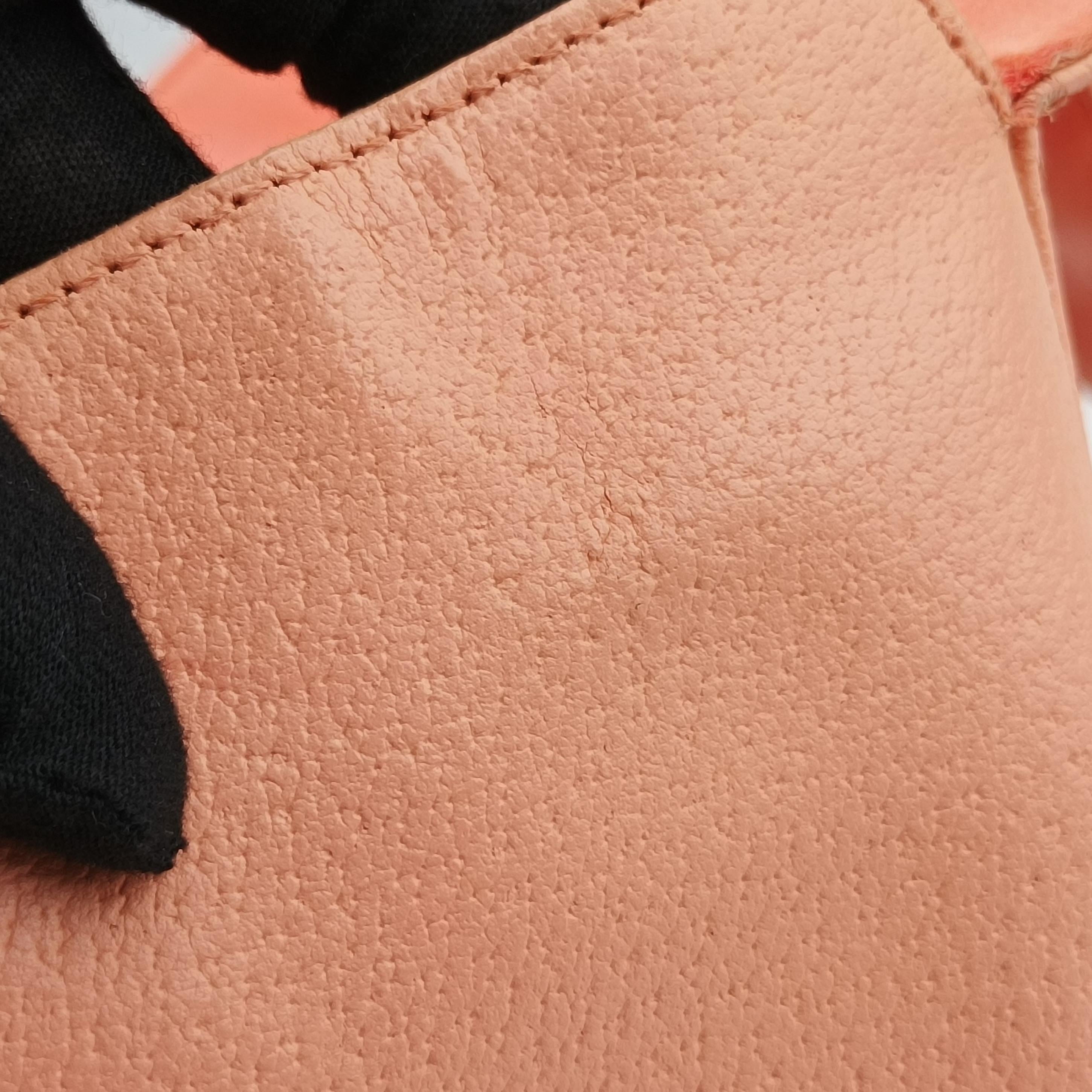 Pre-owned Fendi FF Zucca Orange Leather 101633 handbag | stylenewstar