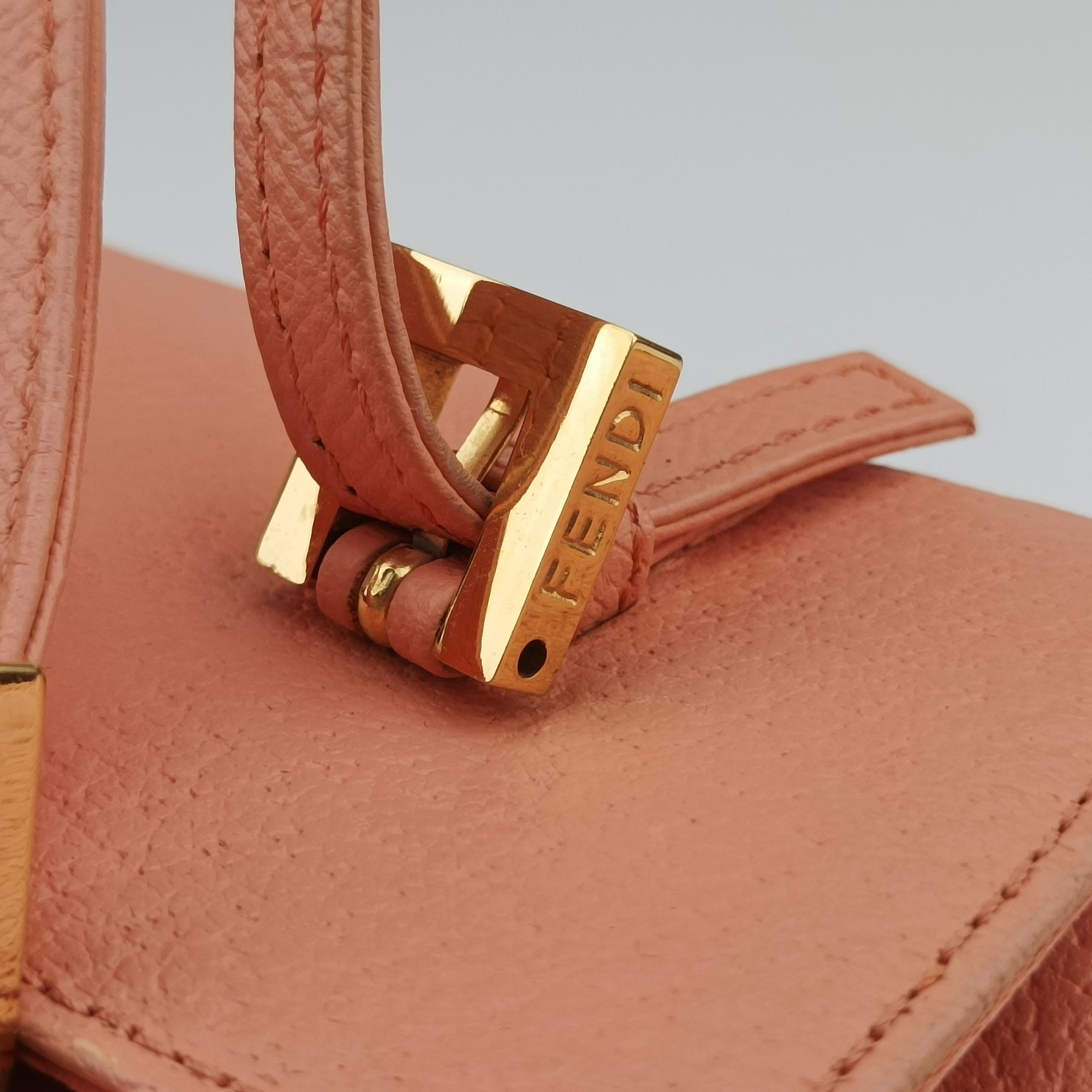 Pre-owned Fendi FF Zucca Orange Leather 101633 handbag | stylenewstar