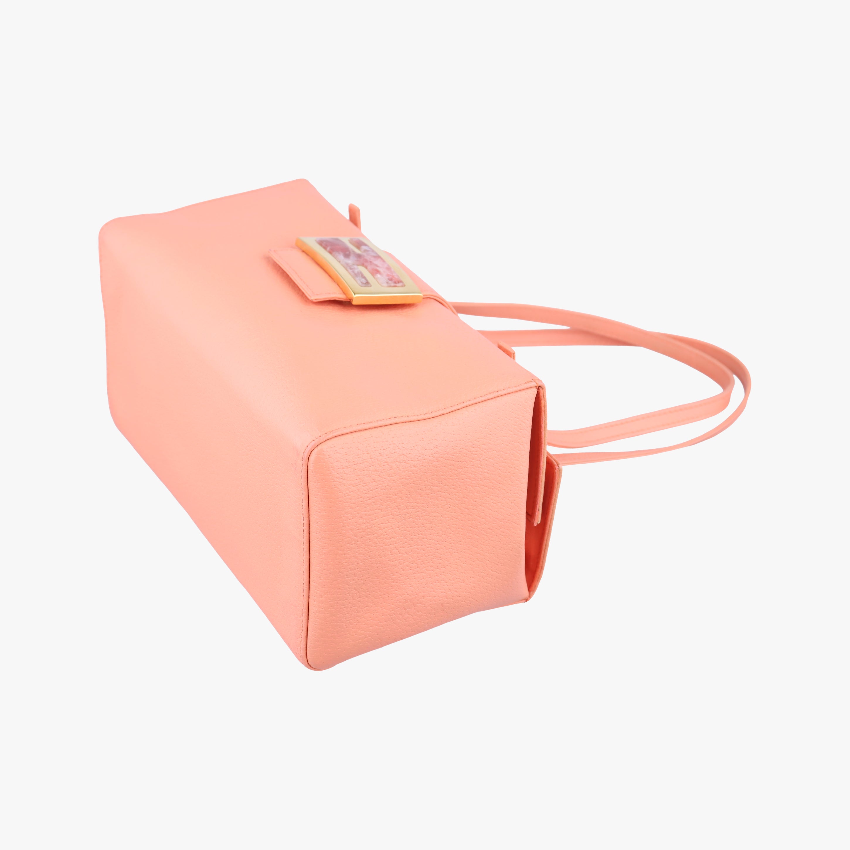 Pre-owned Fendi FF Zucca Orange Leather 101633 handbag | stylenewstar