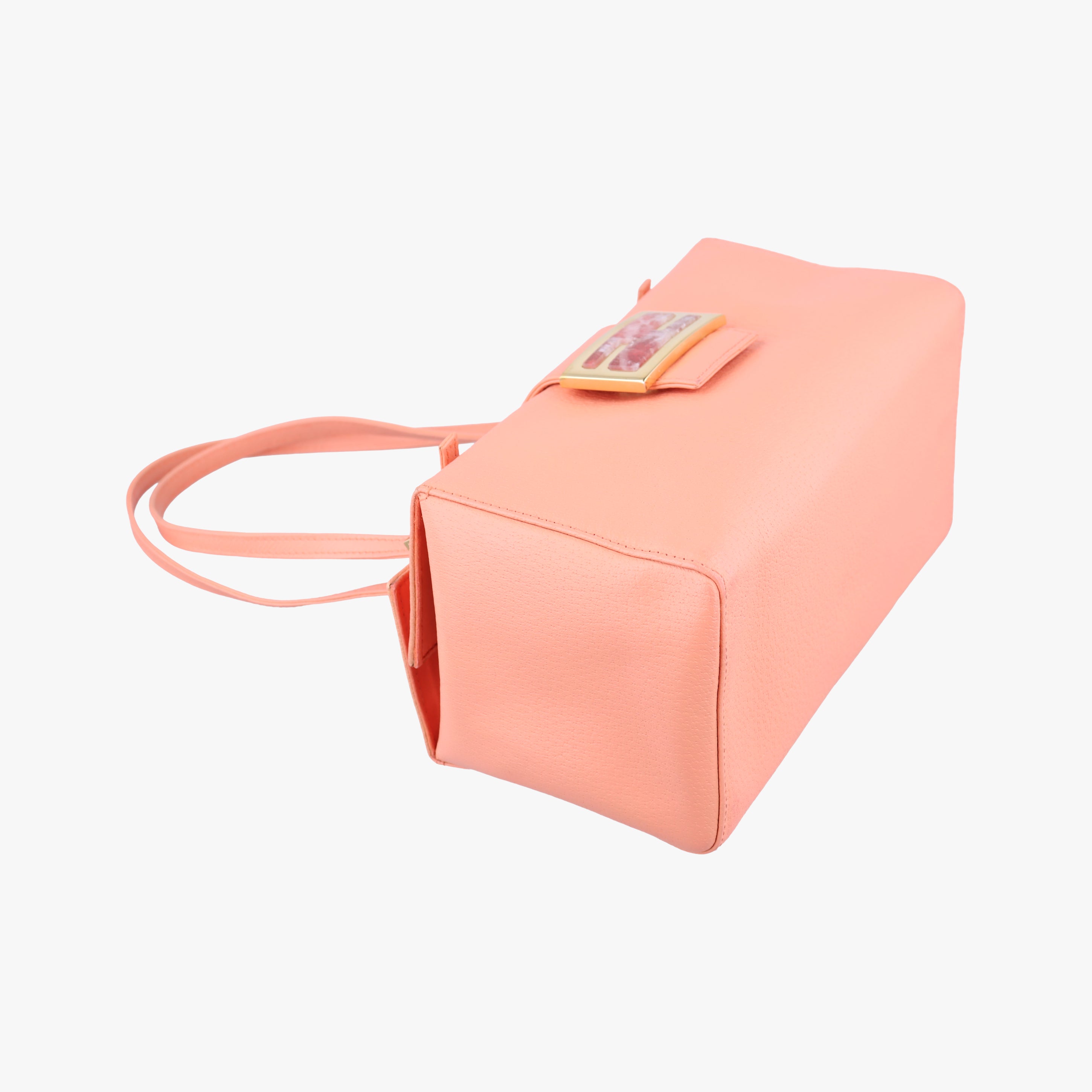 Pre-owned Fendi FF Zucca Orange Leather 101633 handbag | stylenewstar