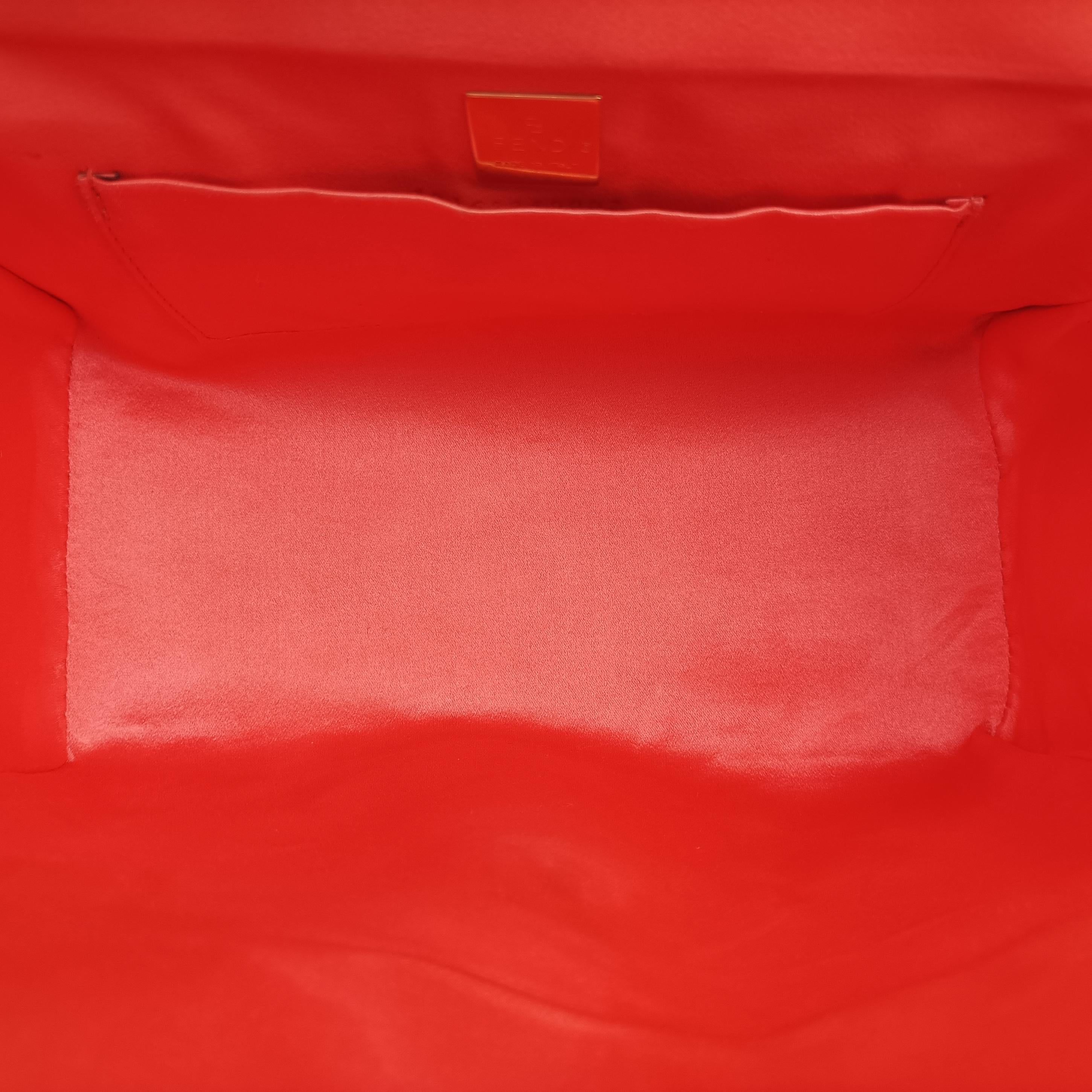 Pre-owned Fendi FF Zucca Orange Leather 101633 handbag | stylenewstar