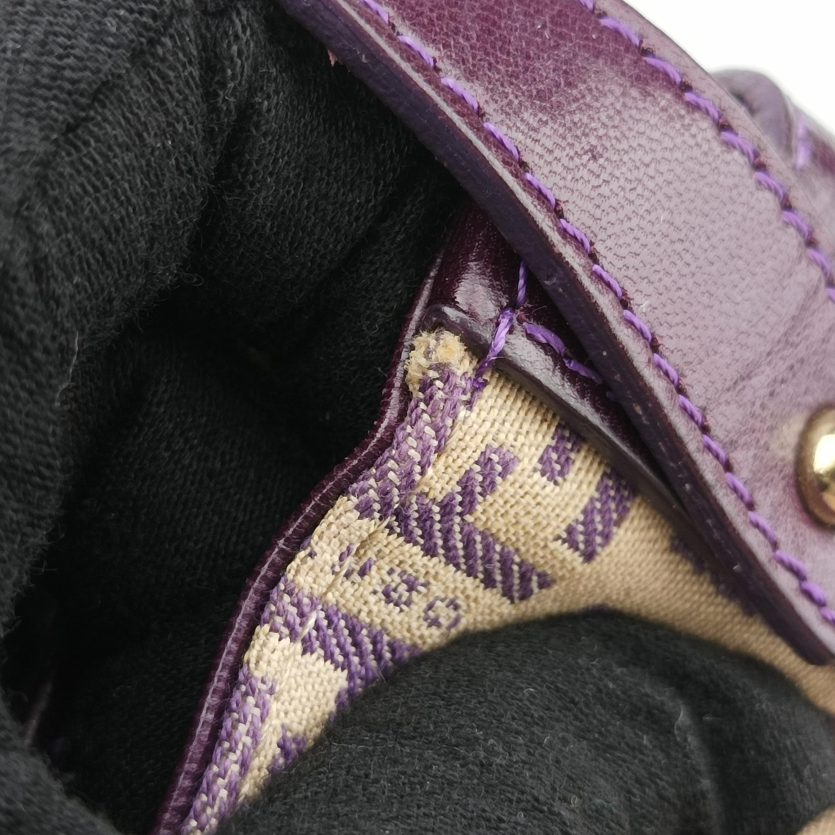 Pre-owned Fendi Zucchino Purple x Multicolor canvas×leather 2579-8 handbag | stylenewstar