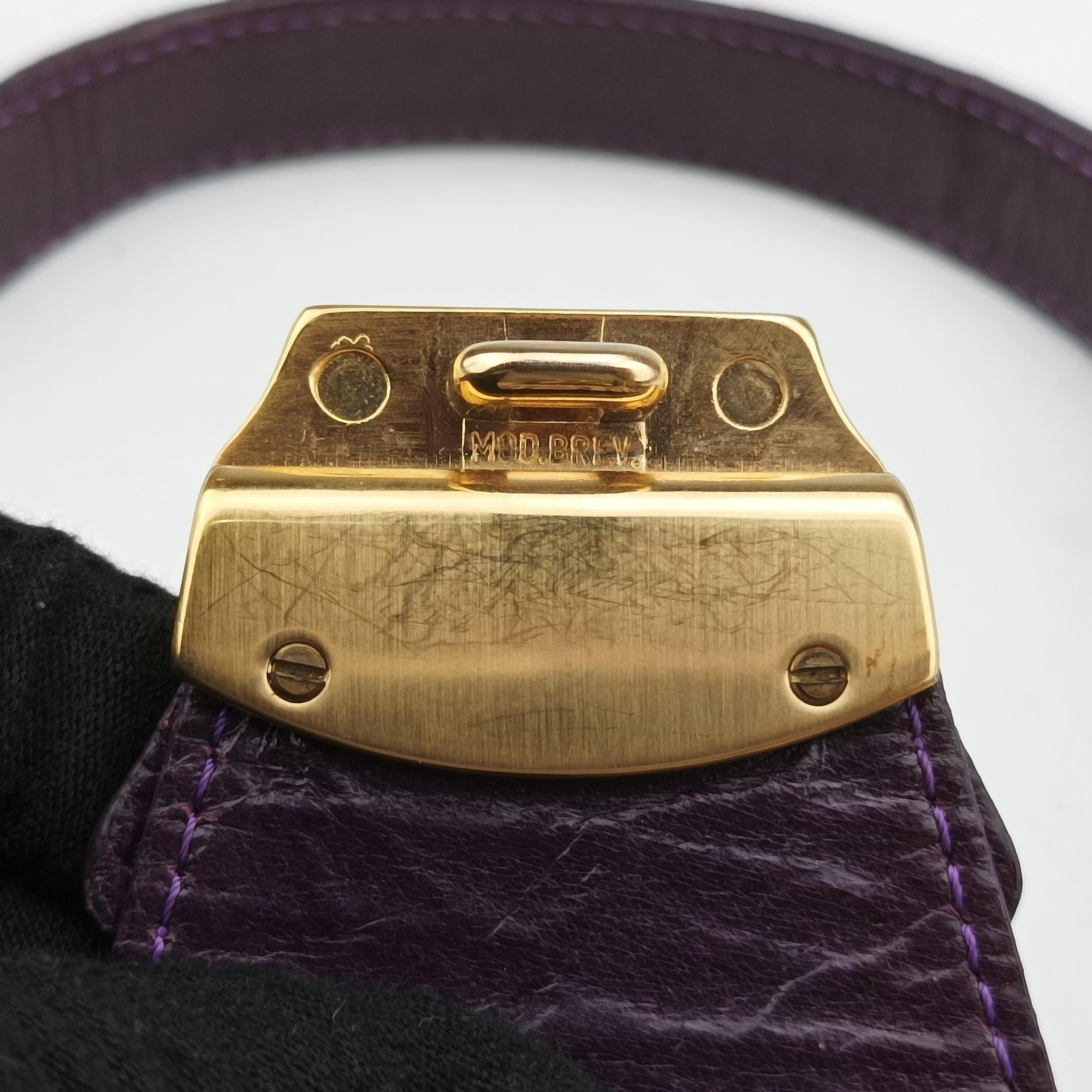 Pre-owned Fendi Zucchino Purple x Multicolor canvas×leather 2579-8 handbag | stylenewstar