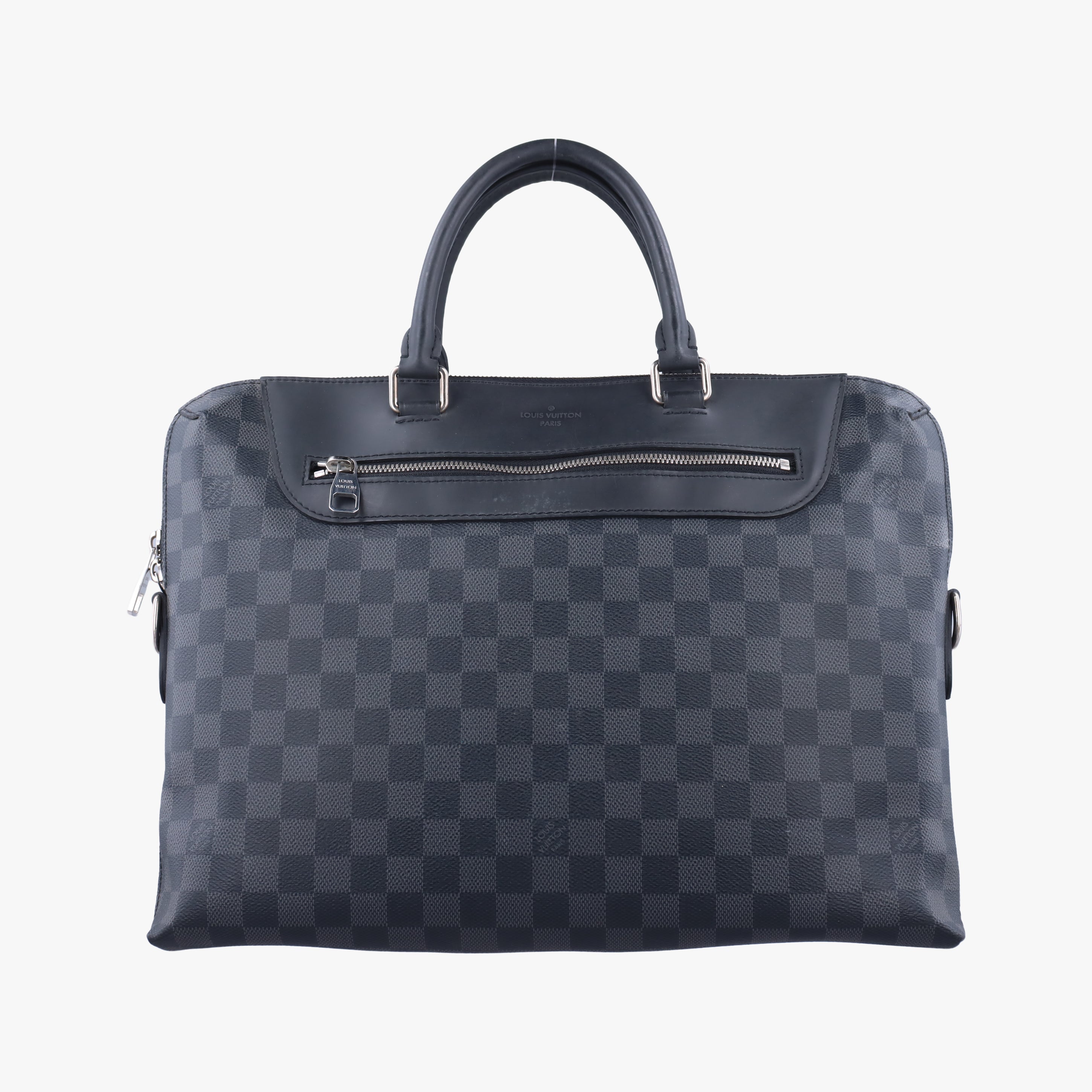 Pre-owned Louis Vuitton Porte-Documents Jour NM Noir Damier Graphite N48260 handbag | stylenewstar