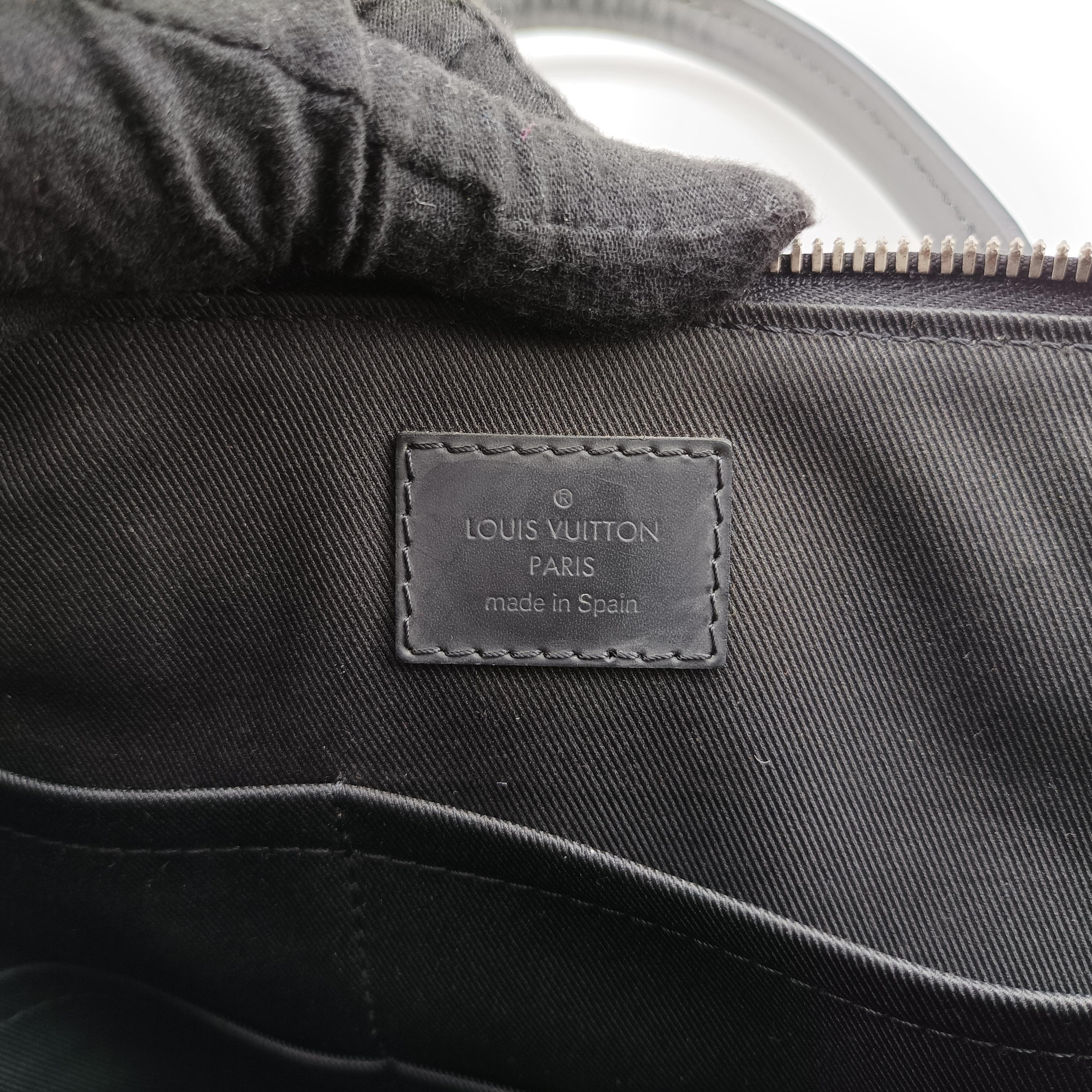 Pre-owned Louis Vuitton Porte-Documents Jour NM Noir Damier Graphite N48260 handbag | stylenewstar