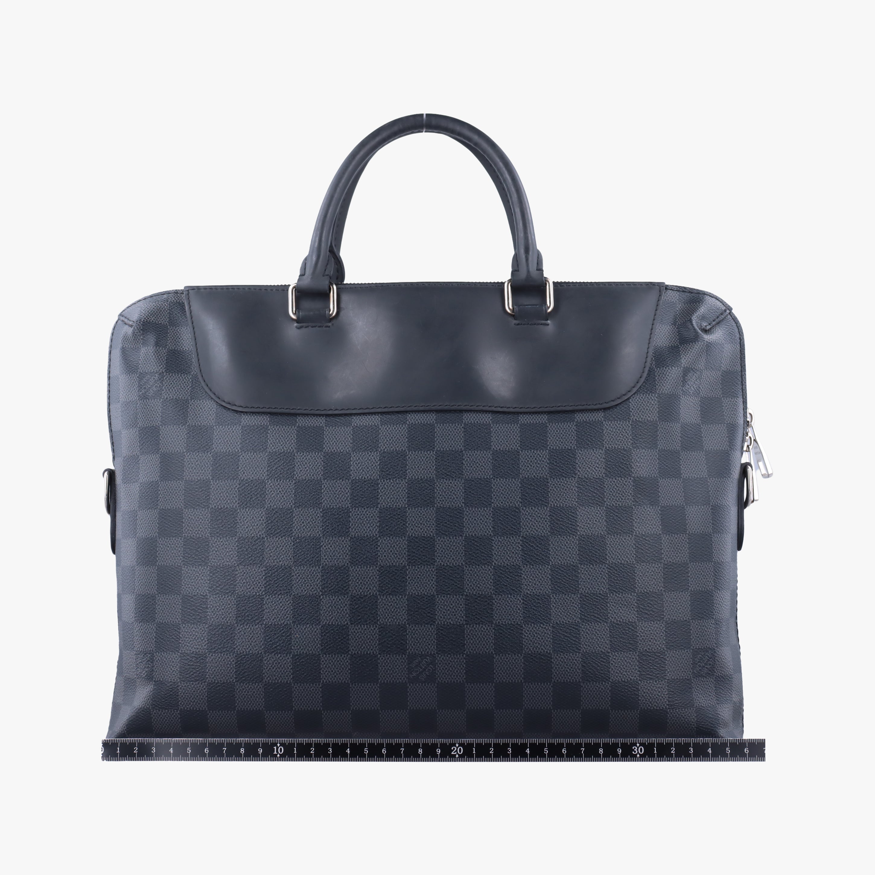 Pre-owned Louis Vuitton Porte-Documents Jour NM Noir Damier Graphite N48260 handbag | stylenewstar