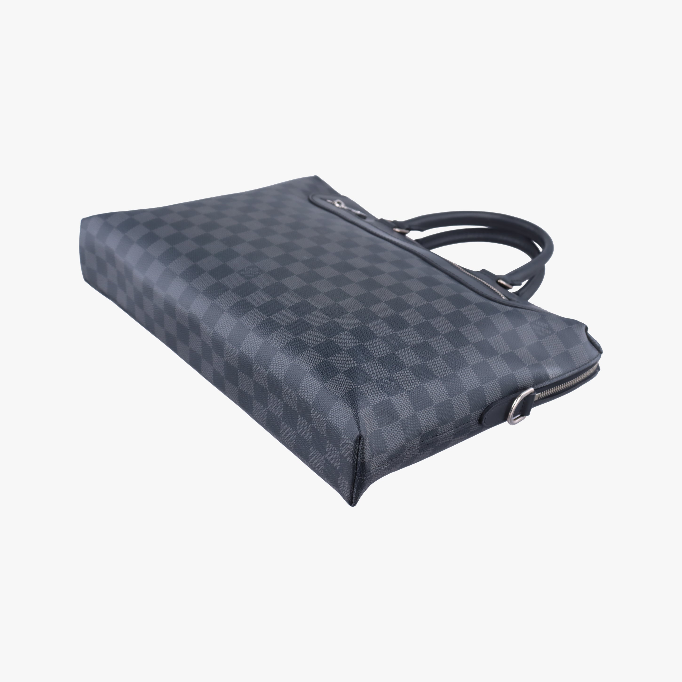 Pre-owned Louis Vuitton Porte-Documents Jour NM Noir Damier Graphite N48260 handbag | stylenewstar